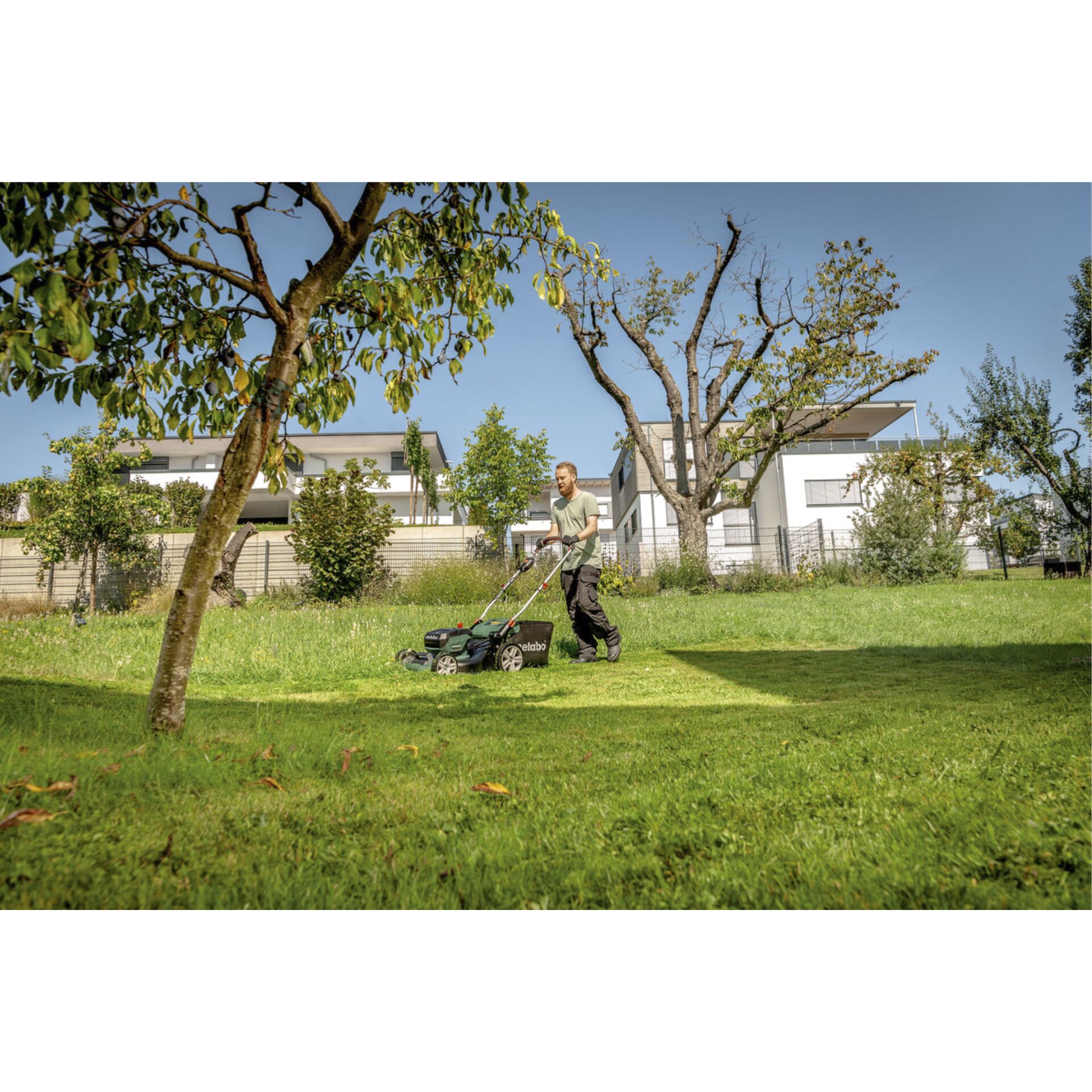 Gras, Rasen, Gerät, Rasenmäher, Person