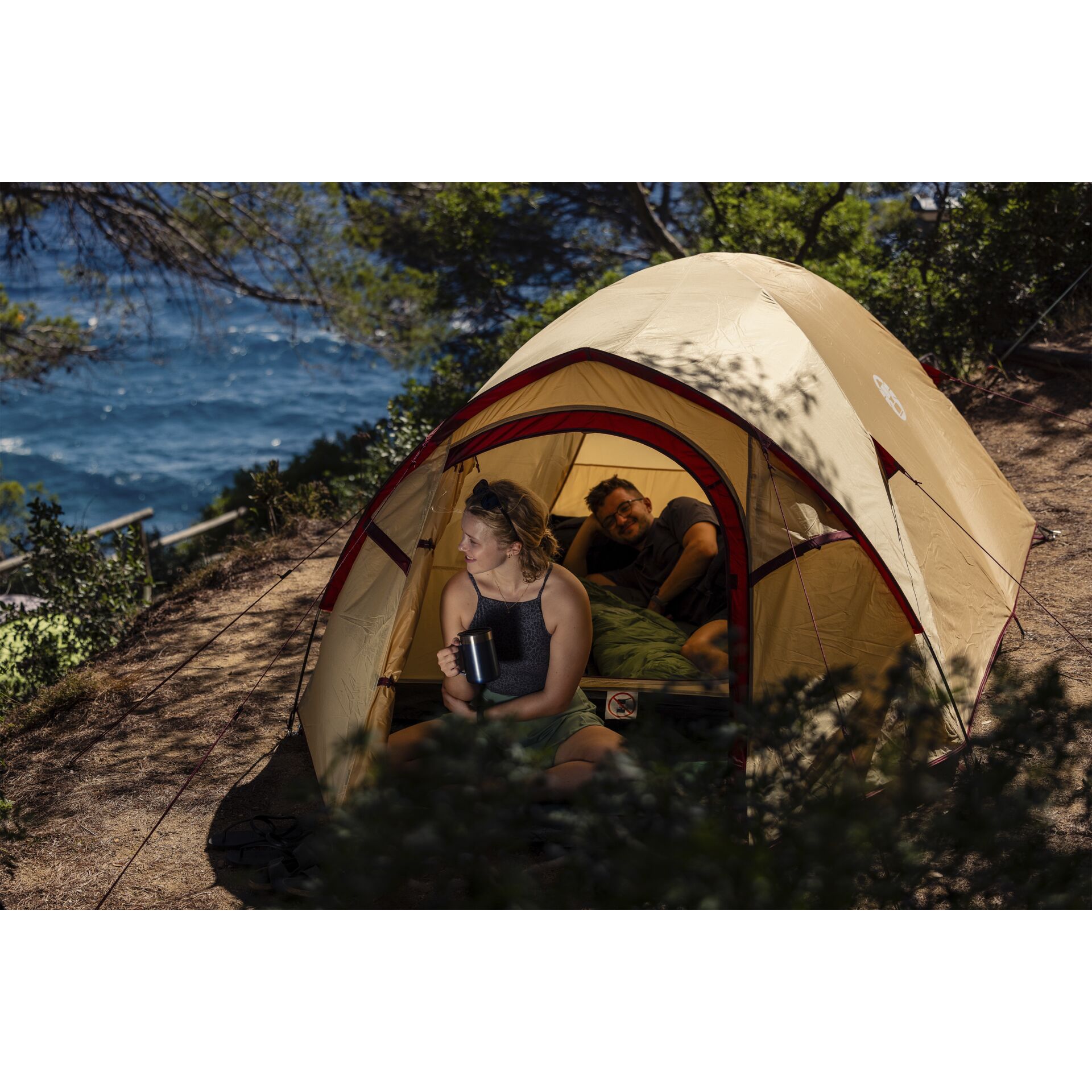 Draußen, Unterschlupf, Zelt, Campen, Person