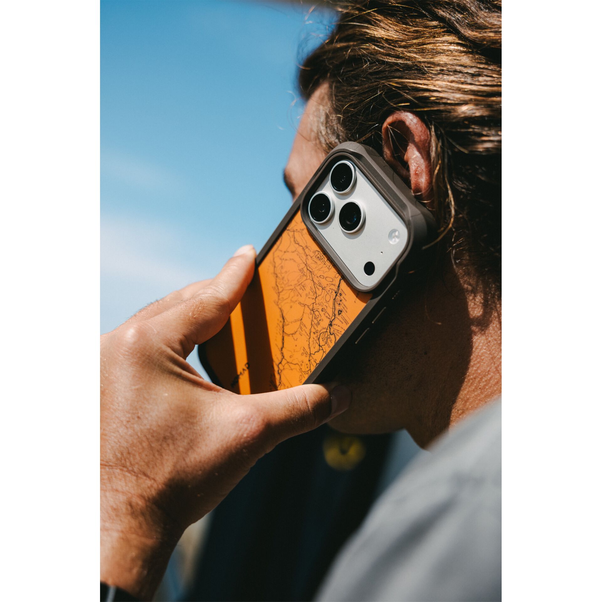 smartphone, Handyhülle, Quad-Kamera, Orange Karte, Kartenansicht