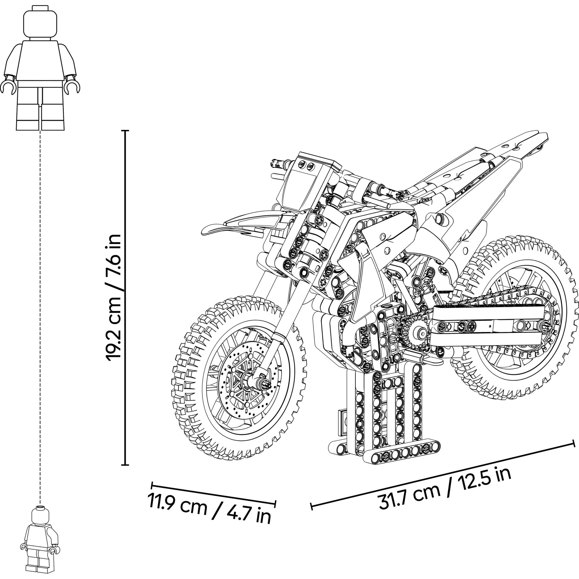 lego, motorcycle, modell, technik, konstruktion