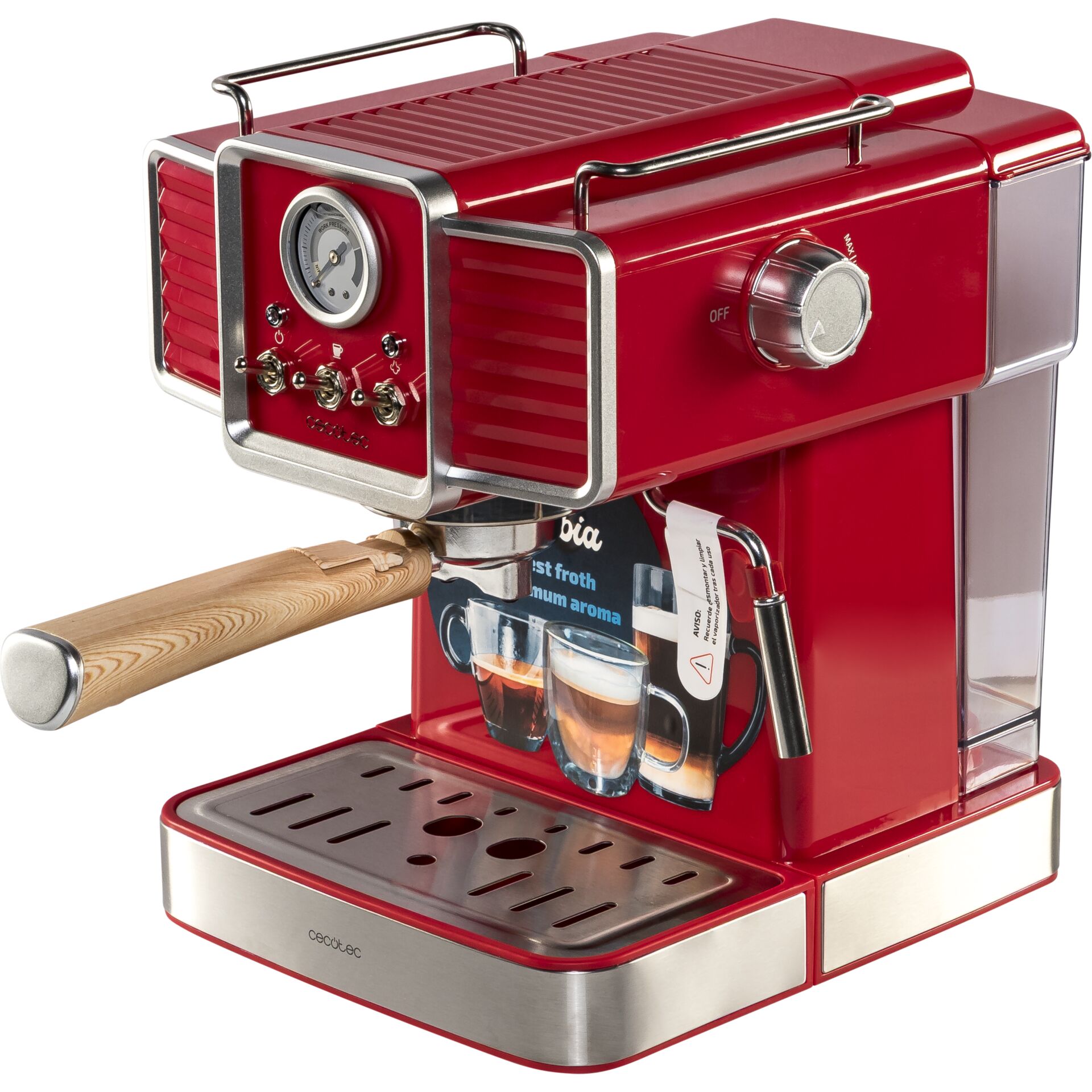 Espressomaschine, Rot, Kaffeemaschine, Portafilter, Wassertank