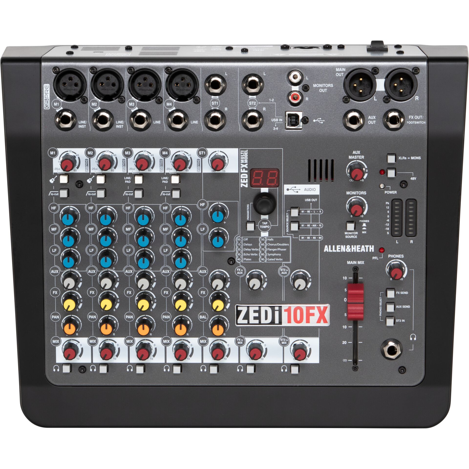 Mixer, Audio-Interface, 16-Kanal, Bedienelemente, LED-Anzeige