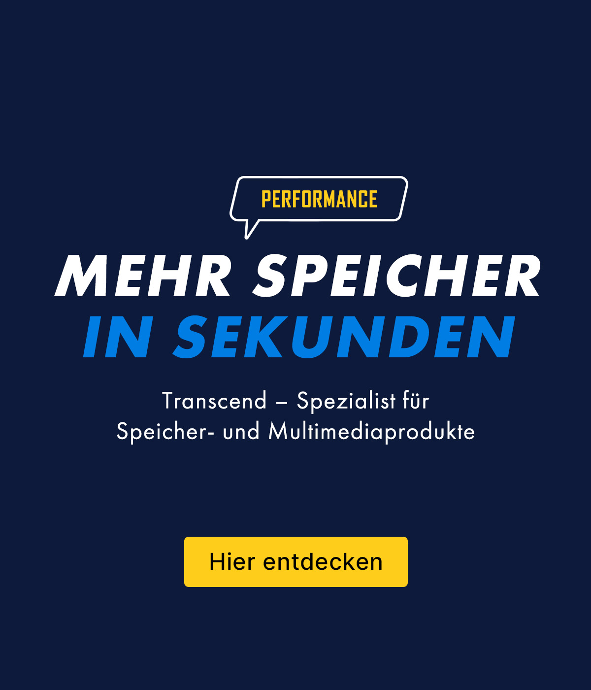 Anzeige, Hier entdecken, Performance, Speicher, Sekunden