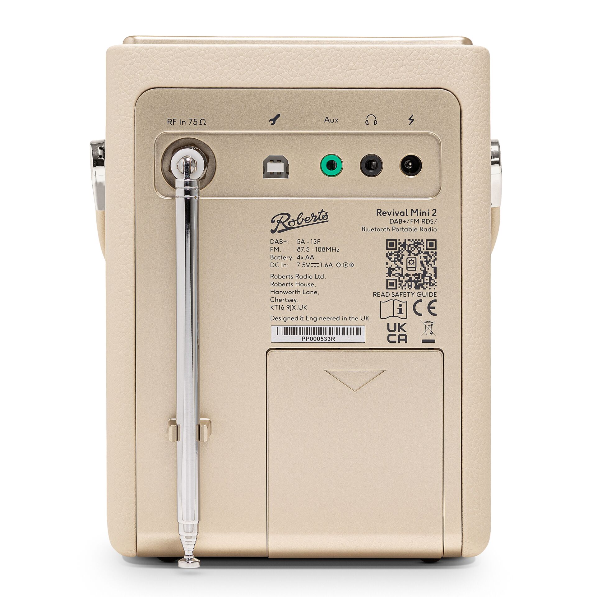 Tragbares Radio, DAB+ Radio, Bluetooth, Beiges Gehäuse, Teleskopantenne