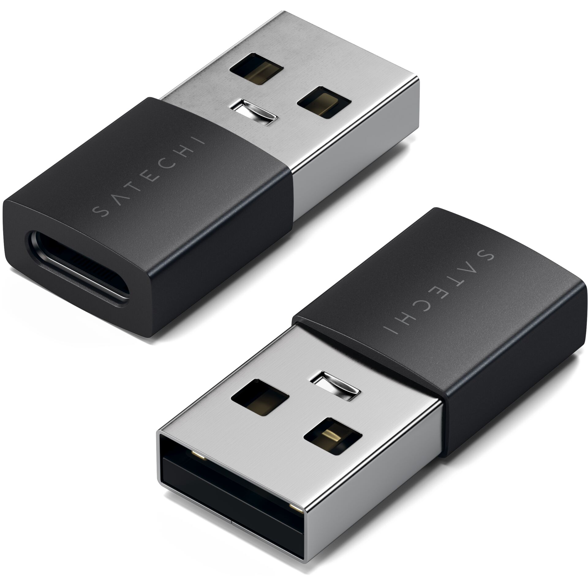 USB-A-Adapter, Metallisch, Dunkelgrau, Steckbar, Datenübertragung