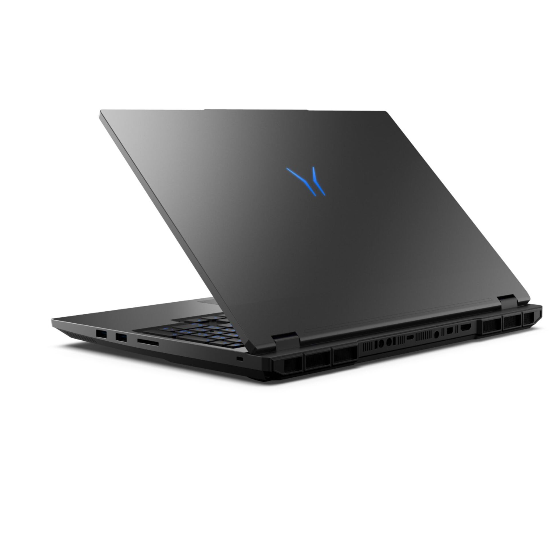 Gaming-Laptop, Schwarz, Beleuchtetes Logo, Tastaturbeleuchtung, Belüftungsschlitze