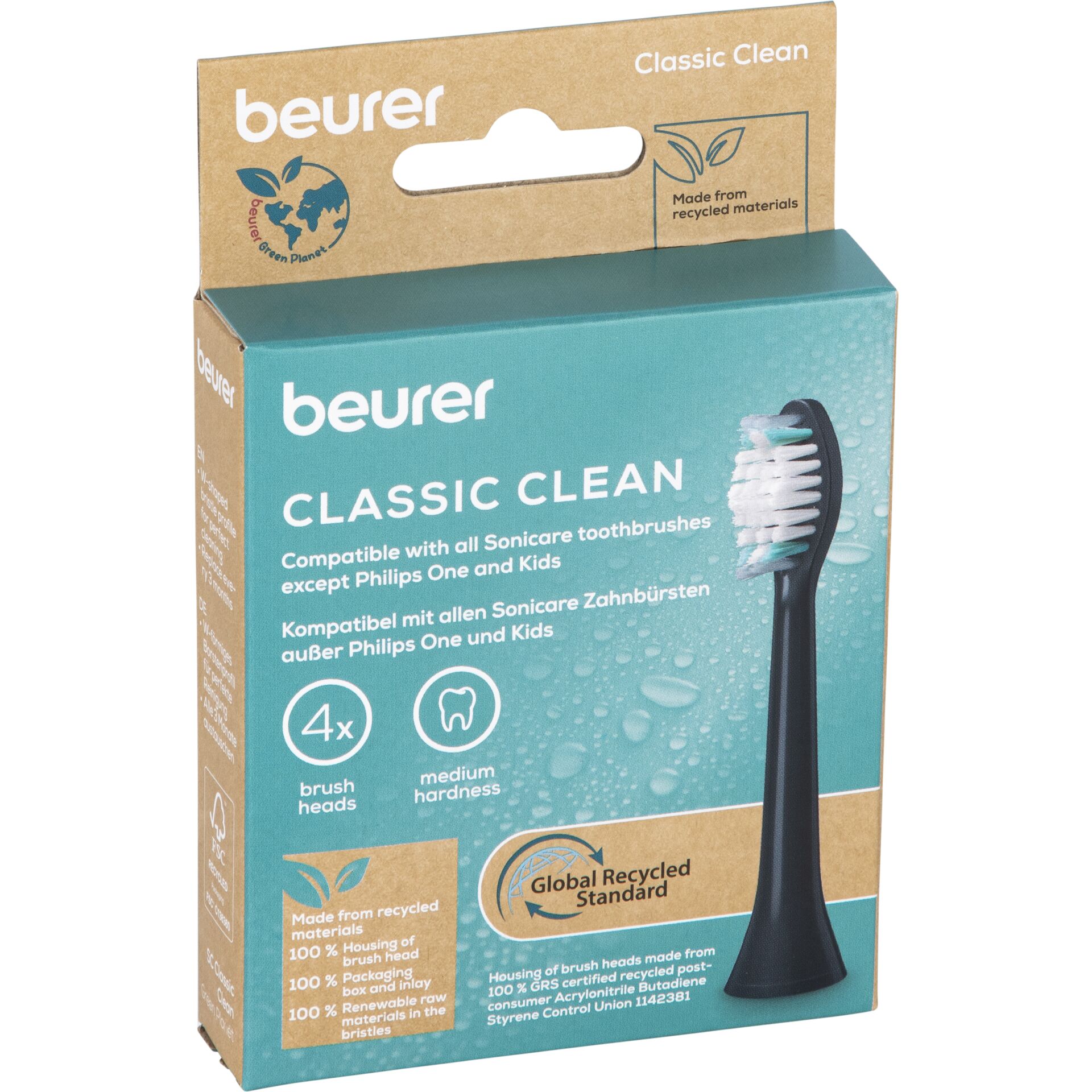 Beurer ClassicClean 10521  Bürstenköpfe 4er Set