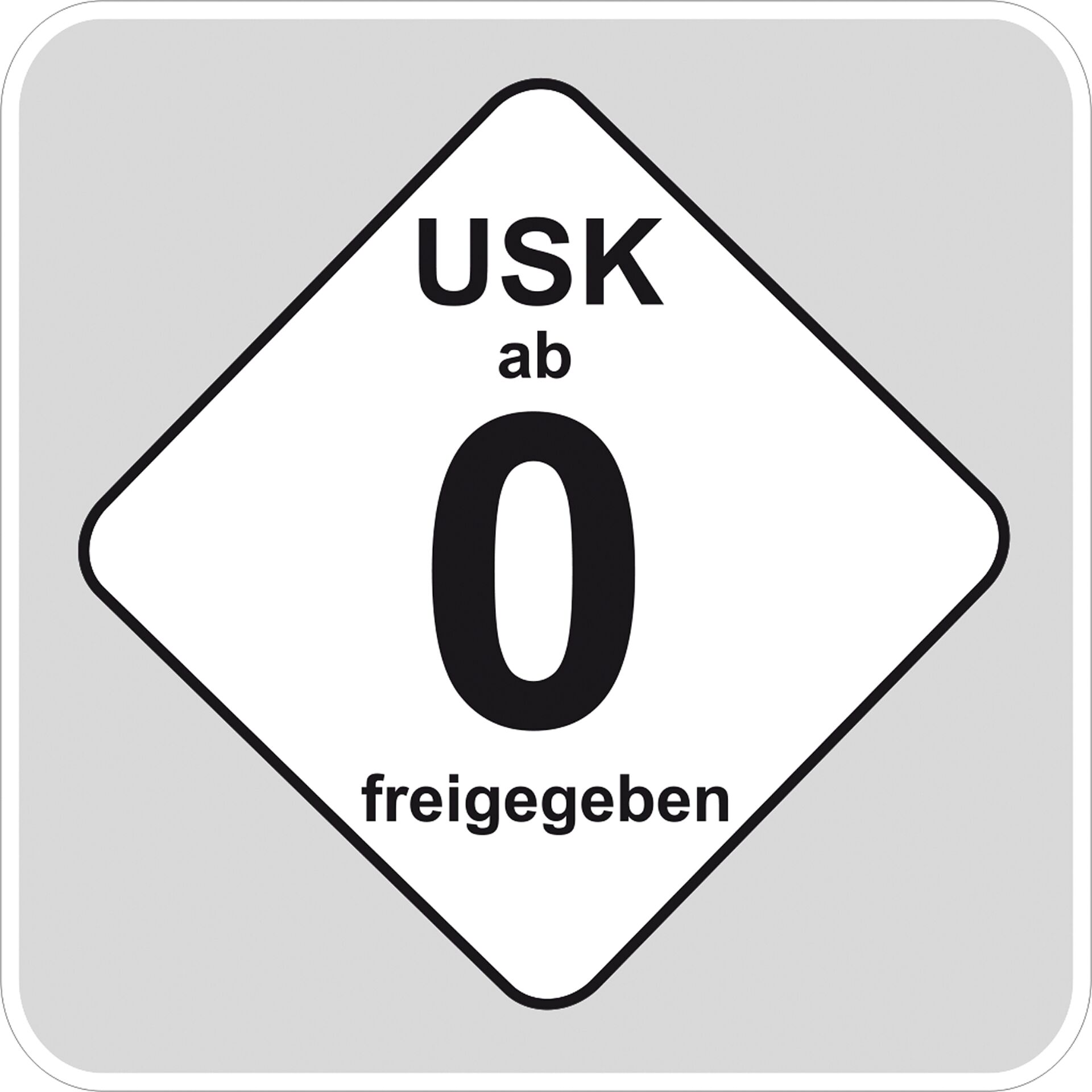 USK 0, Freigegeben, Verkehrszeichen, Warnschild, Hauptverkehrszeichen