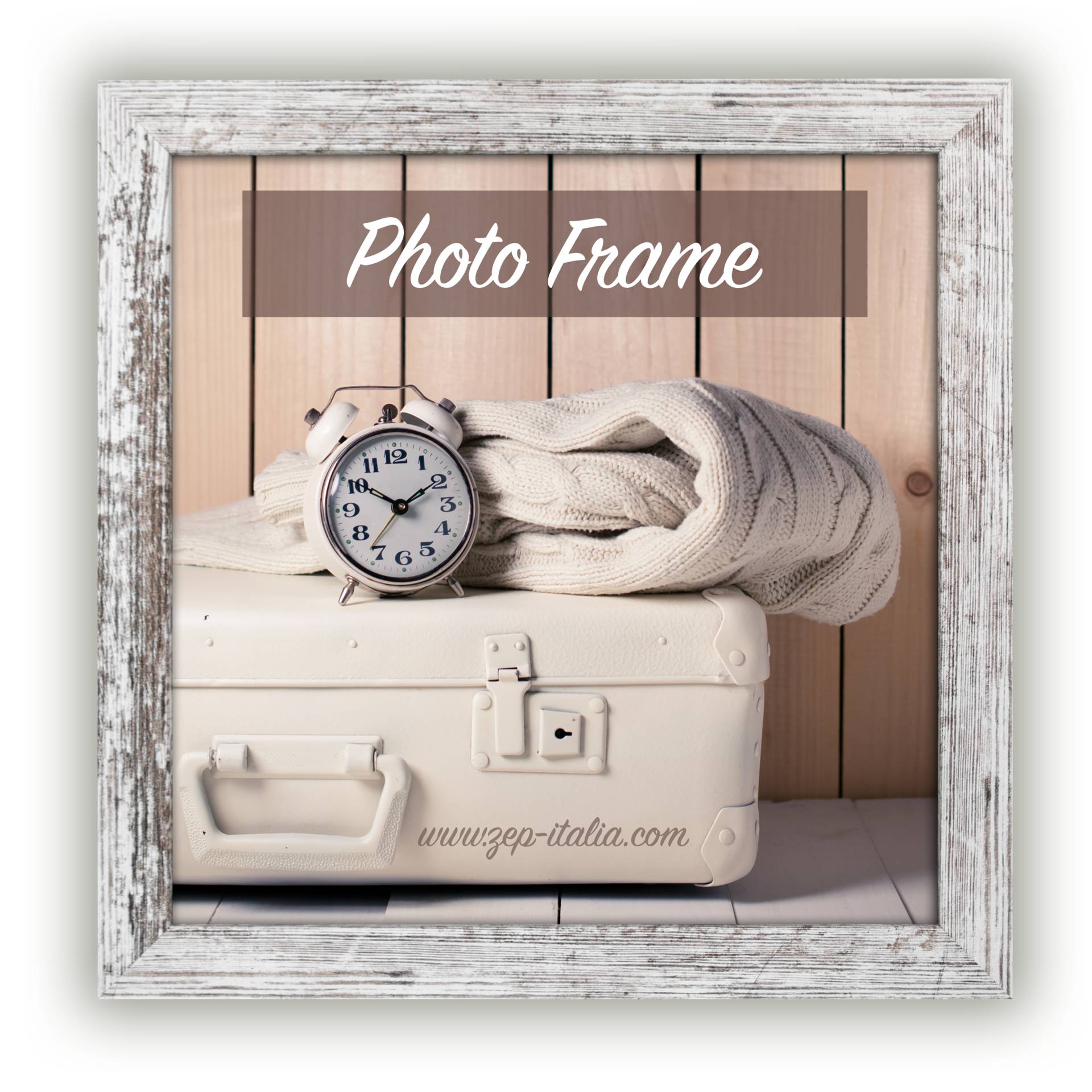 ZEP Nelson 6 weiß/braun    20x20  Holz Bilderrahmen         V21206