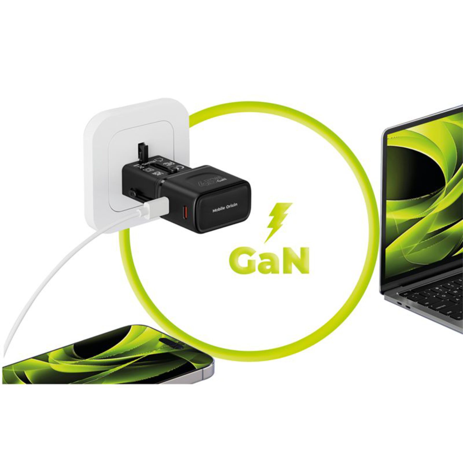 GaN, USB-C, Wandladeadapter, Adapter, USB-C PD