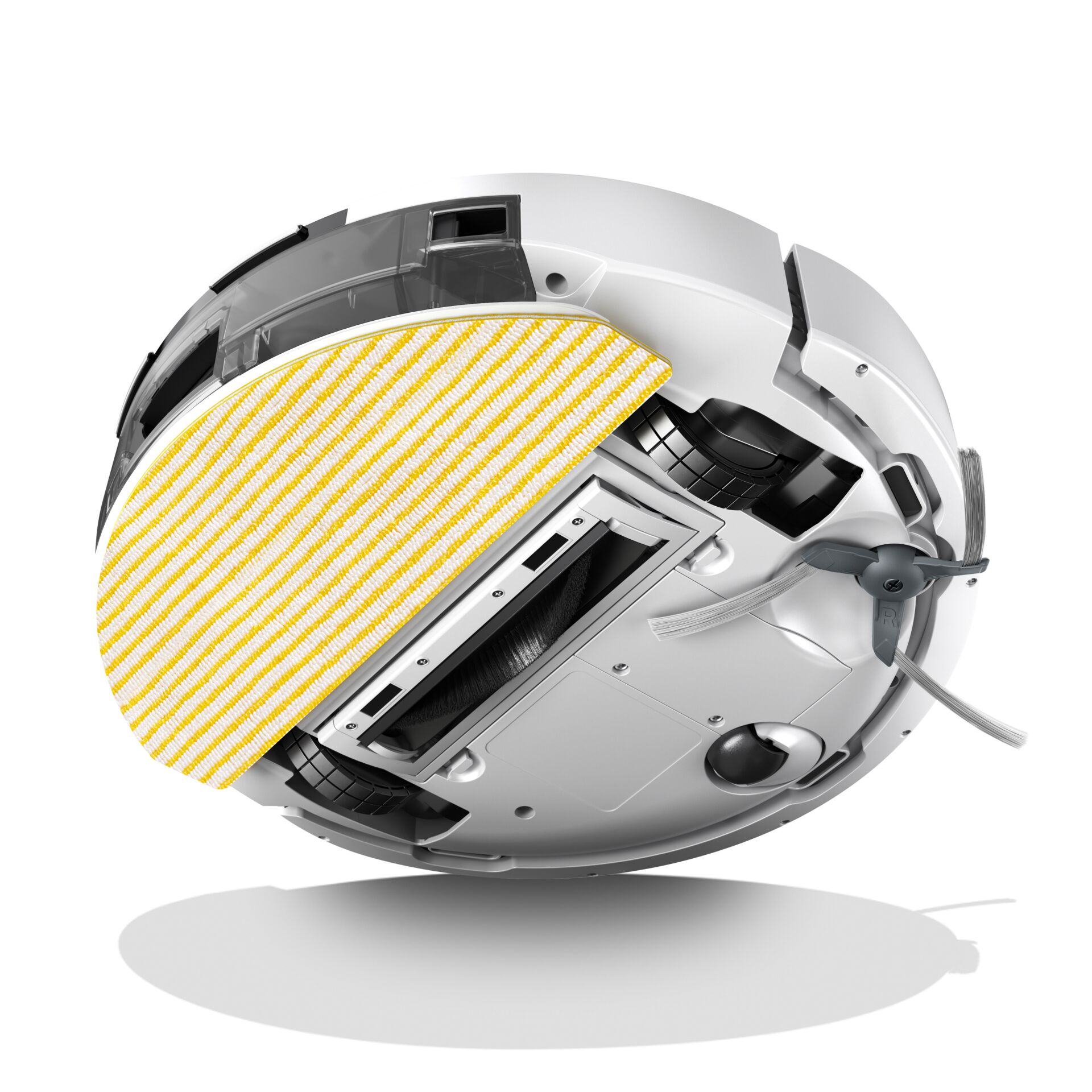 Staubsauger-Roboter, Filter, HEPA-Filter, Reinigungswechsel, Kompakt, Küchengerät, Filter, gelber Filter, runder Bestandteil, Metallgehäuse