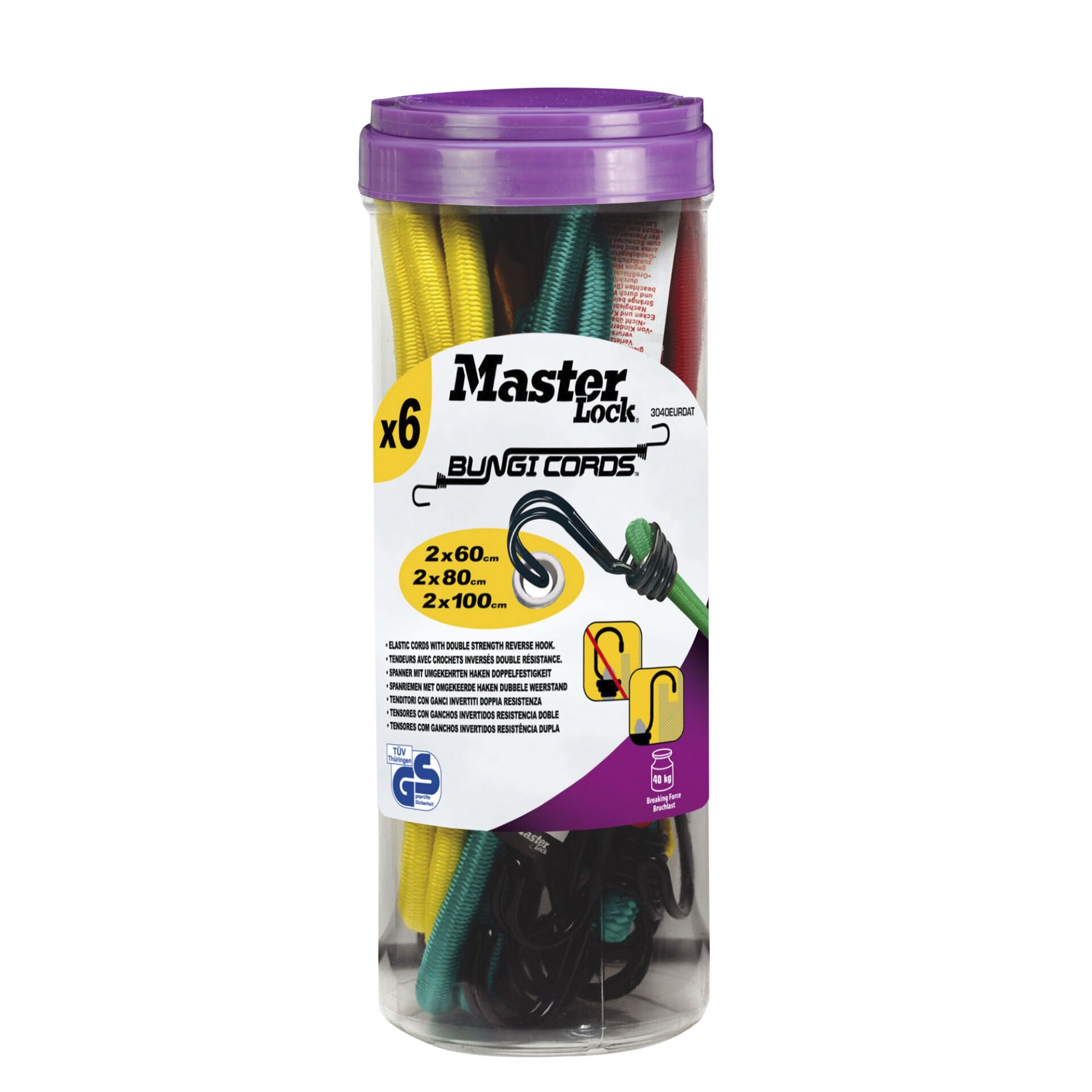 6x1 Master Lock Gummispannseil  Twin Wire 3040EURDAT