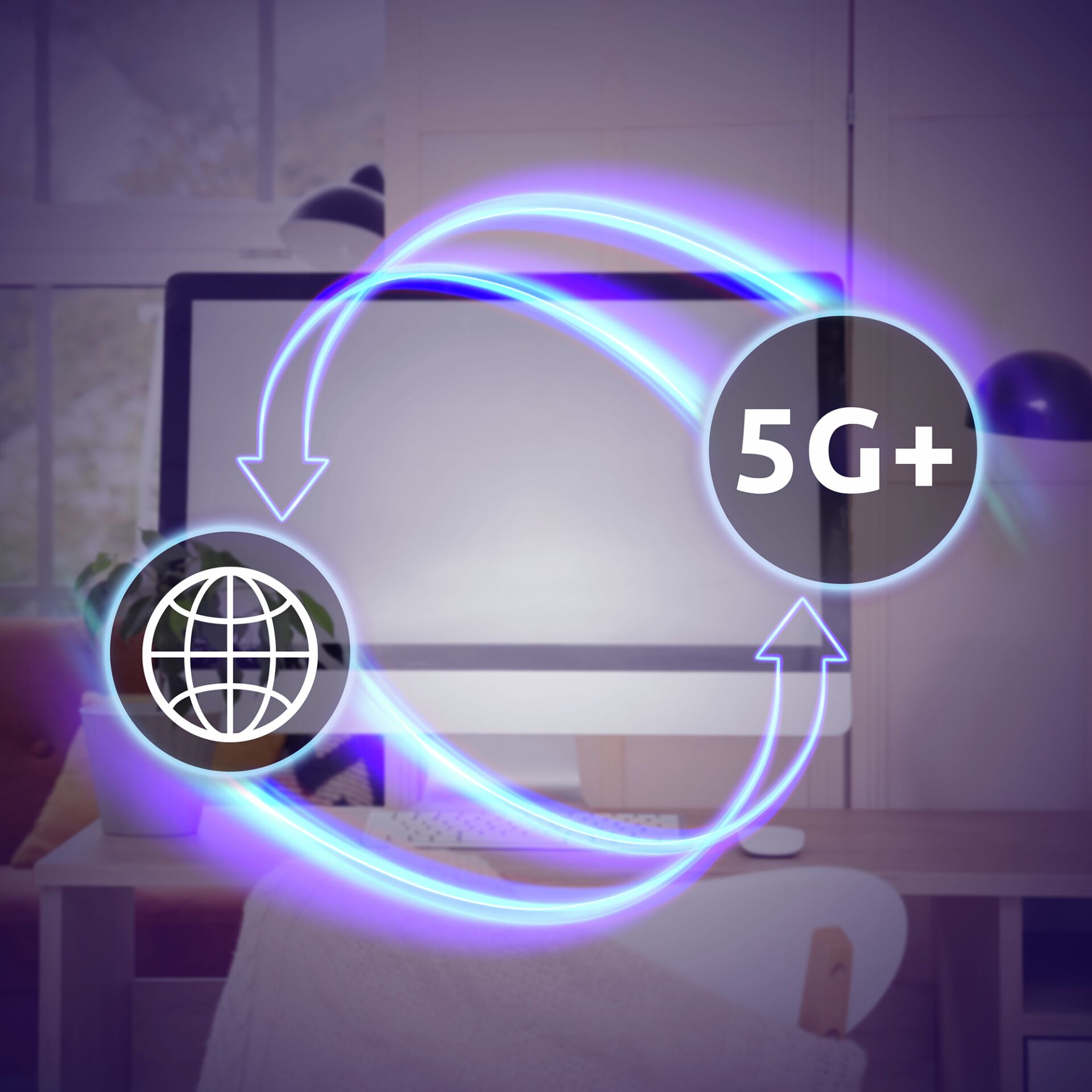 5G, +, glow, glow-in-the-dark, drahtloses-laden