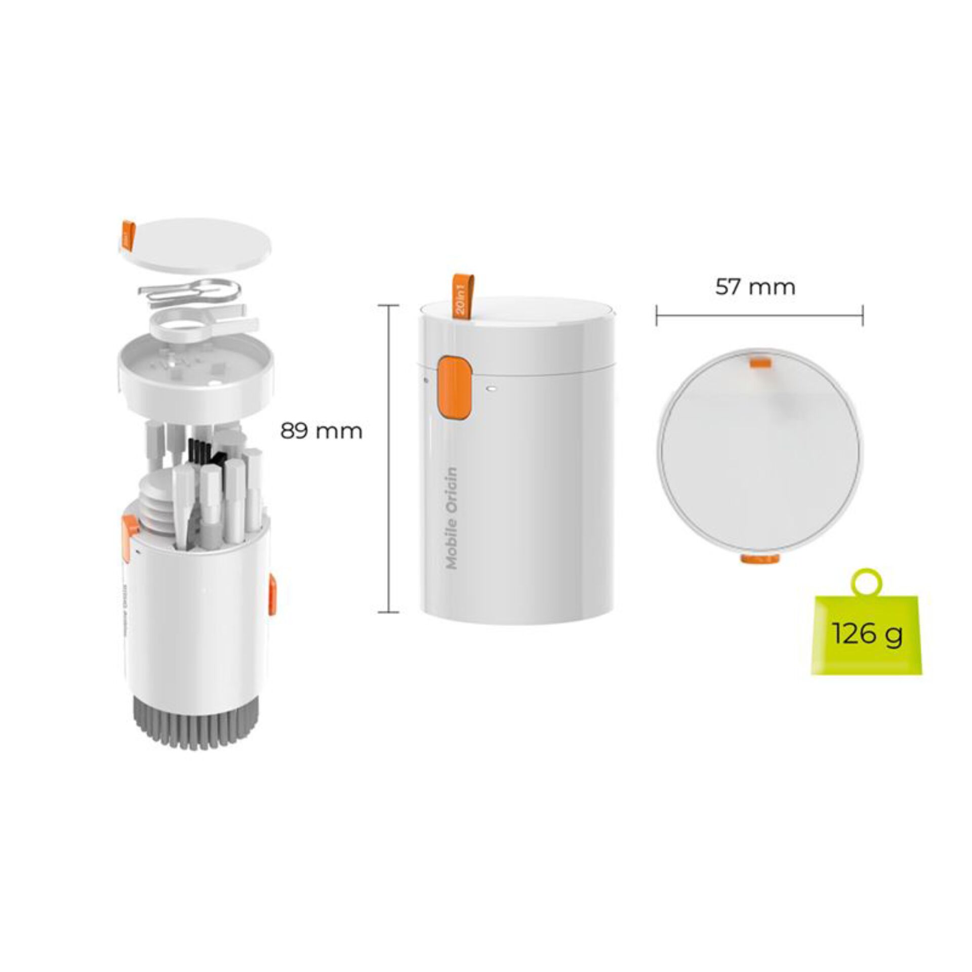 Miniatur-Zentrifuge, tragbare-Flasche, orangeschaltknöpfe, Montage-Teile, Gewicht-126g