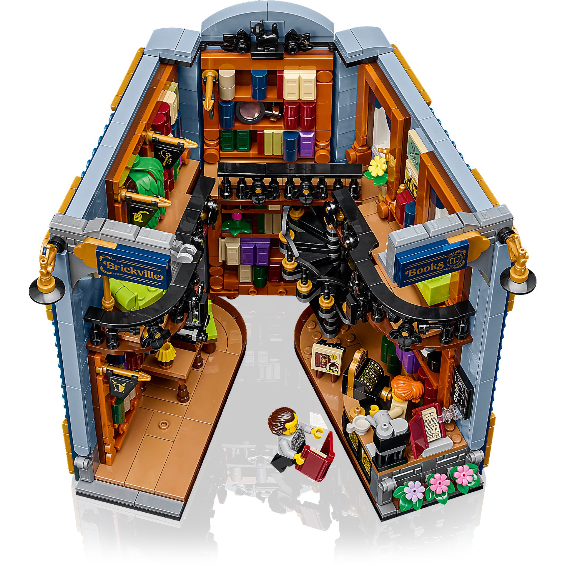 Lego, Bücherladen, Bibliothek, Regal, Miniatur