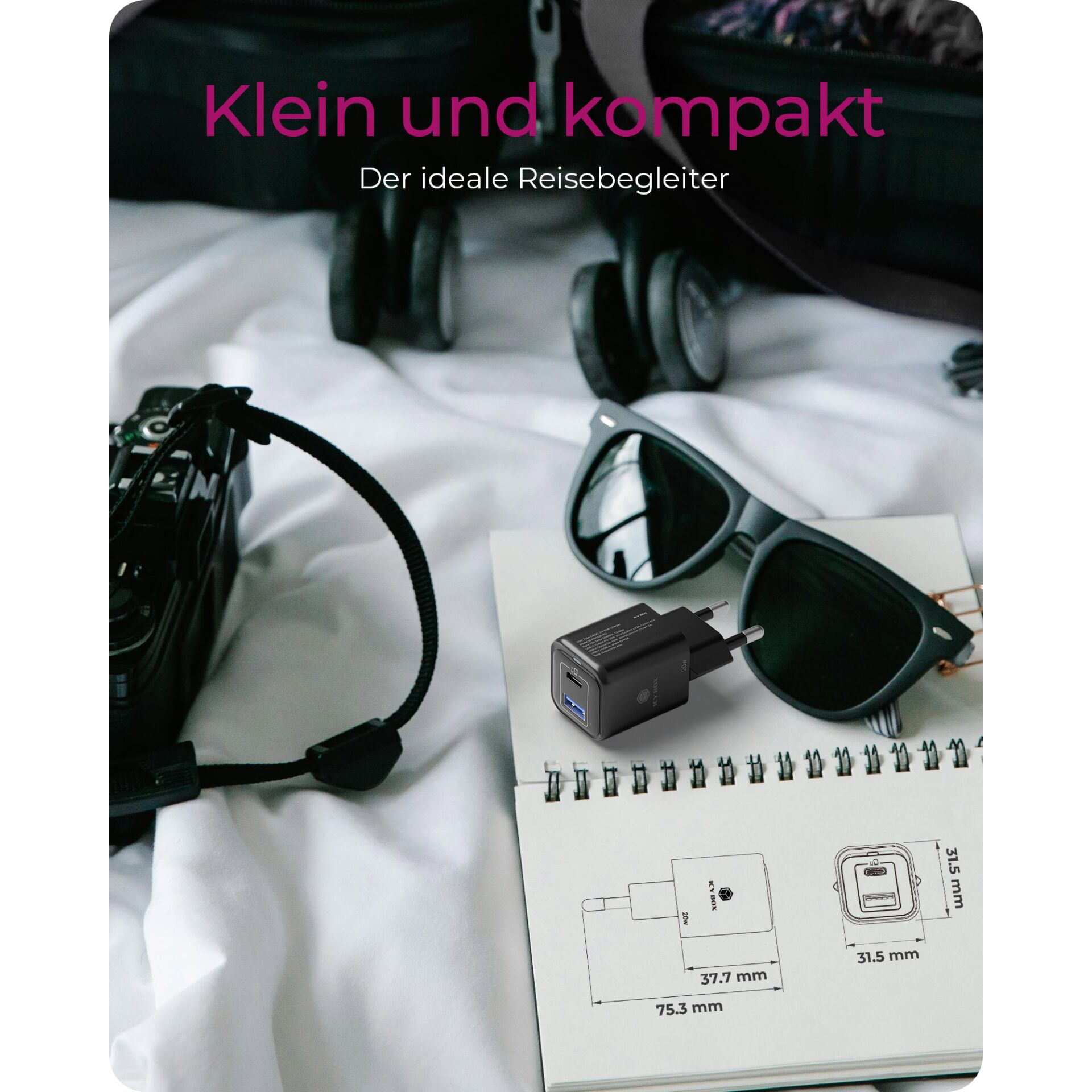 Zubehor, Sonnenbrille, Brillen, Adapter, Handtasche