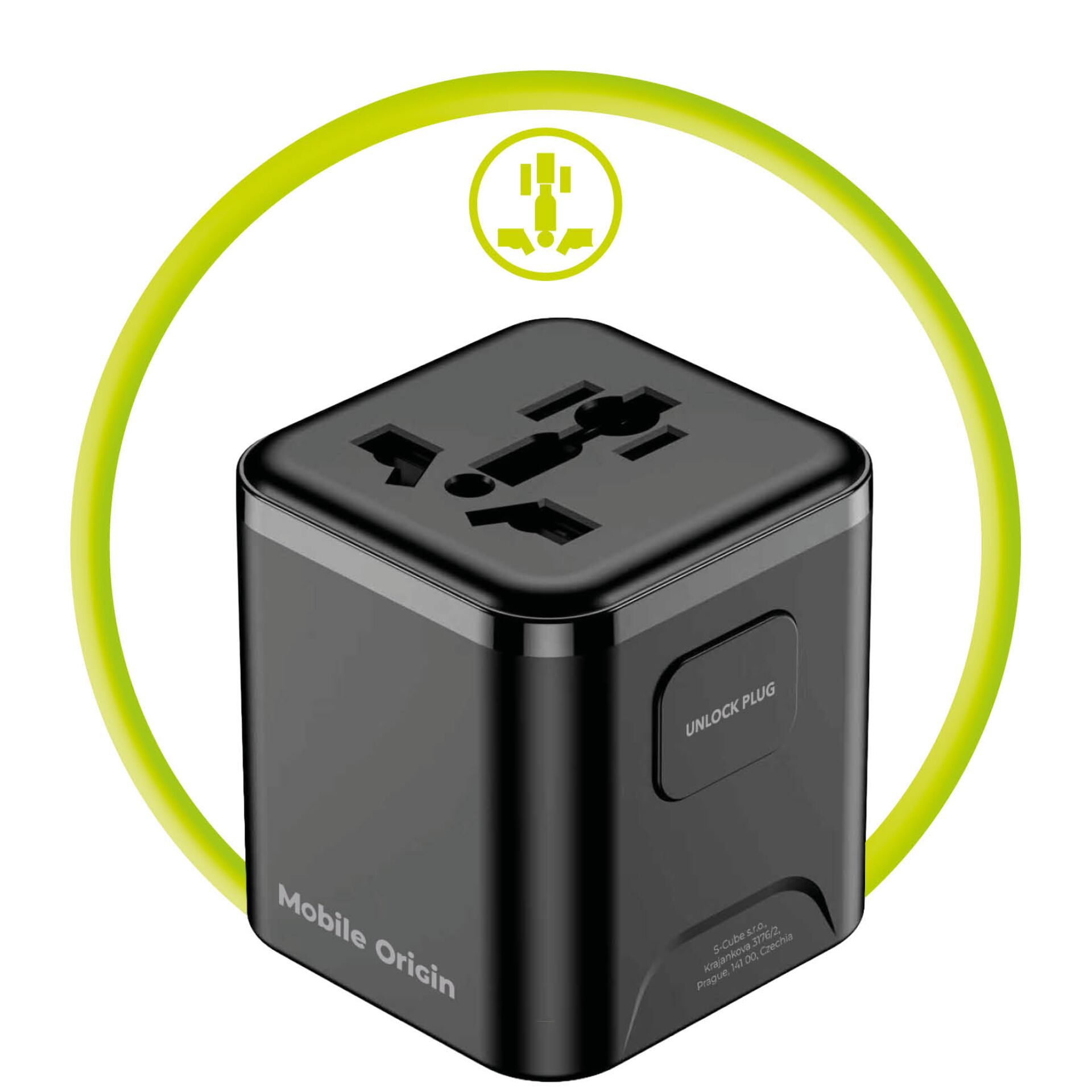 universeller Reiseadapter, wechselbarer Stecker, Steckdosenadapter, faltbarer Ausgang, Multiport-Adapter