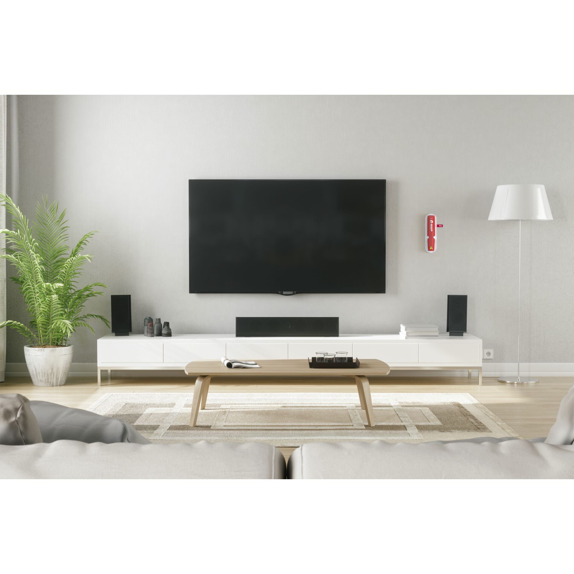 Innenarchitektur, Wohnzimmer, Überwachen, Bildschirm, Couch