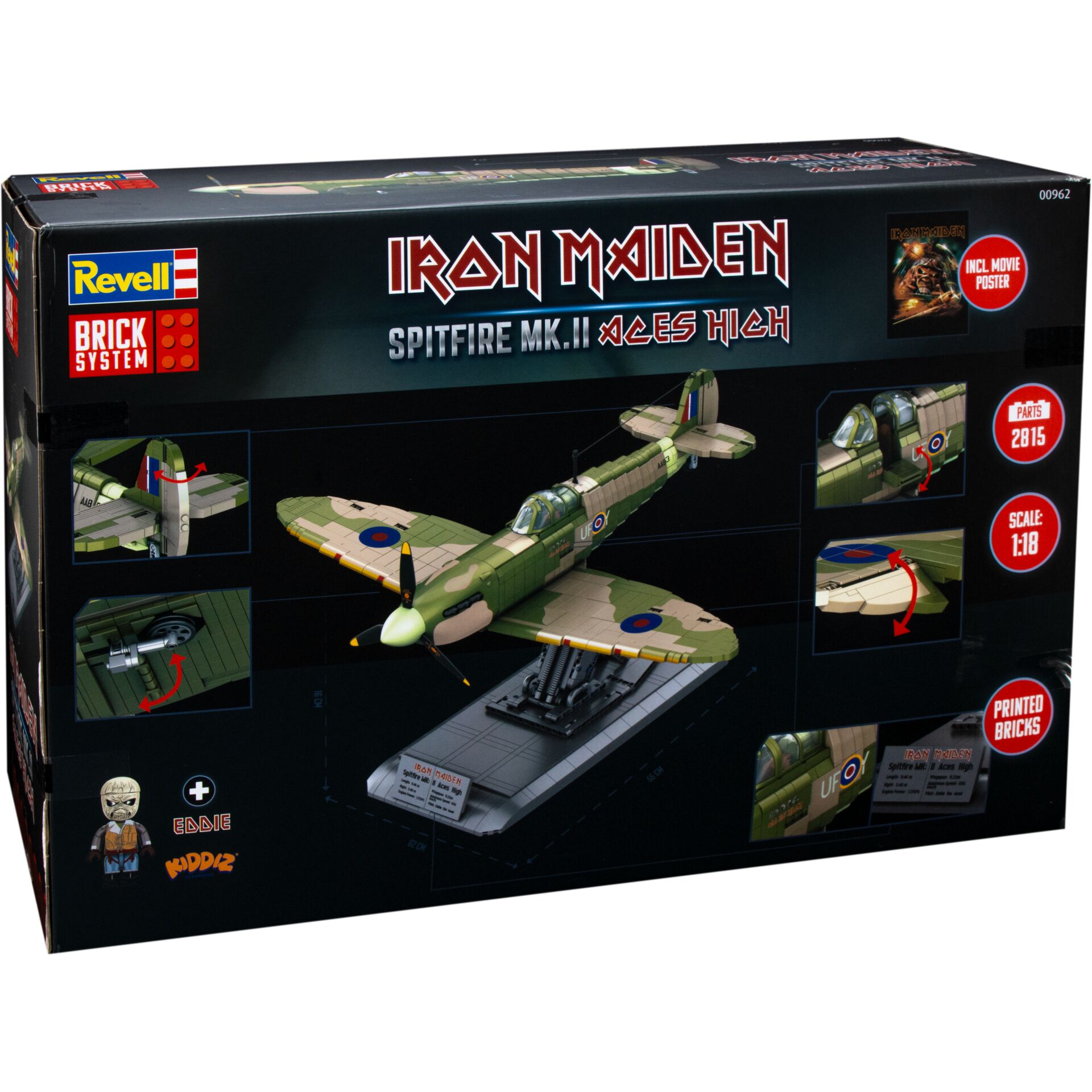 Modellbausatz, Flugzeug, Spitfire, Grüner Tarnfarbton, 1:18