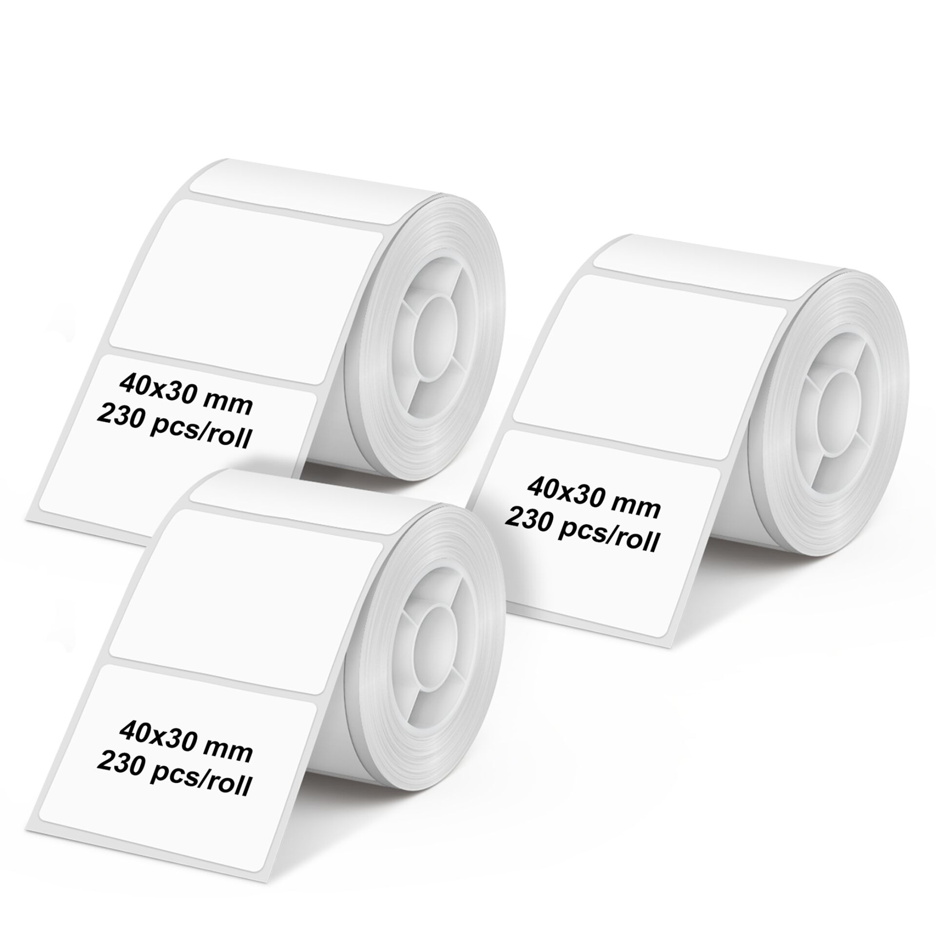 1x3 Olympia Etikettenrolle  40 mm x 30 mm weiß (690 Stück)