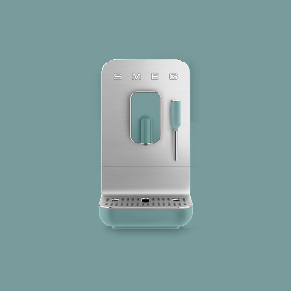 Kaffeekapselmaschine, Kaffeemachine, Silber, Mintgrün, Frisch design