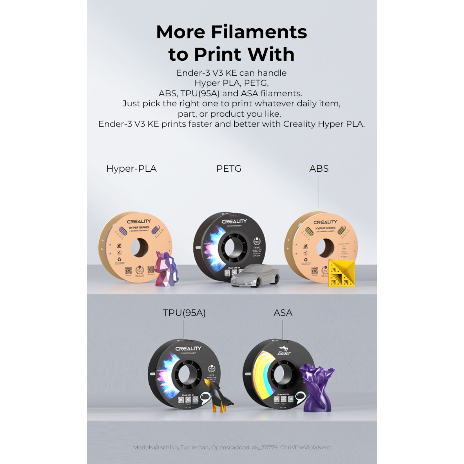 3D-Print Filament, Filament Spool, PLA Filament, PETG Filament, ABS Filament