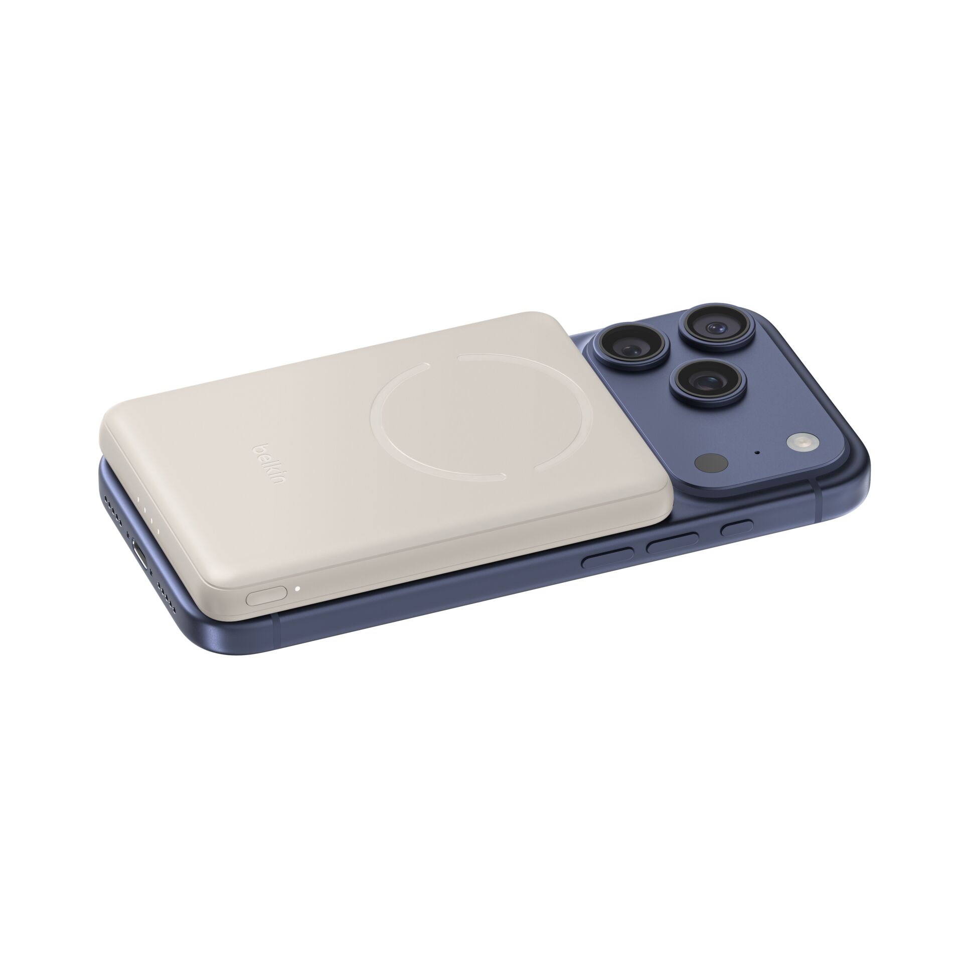Powerbank, Wireless charging, Phone case, Triple camera, Blue color