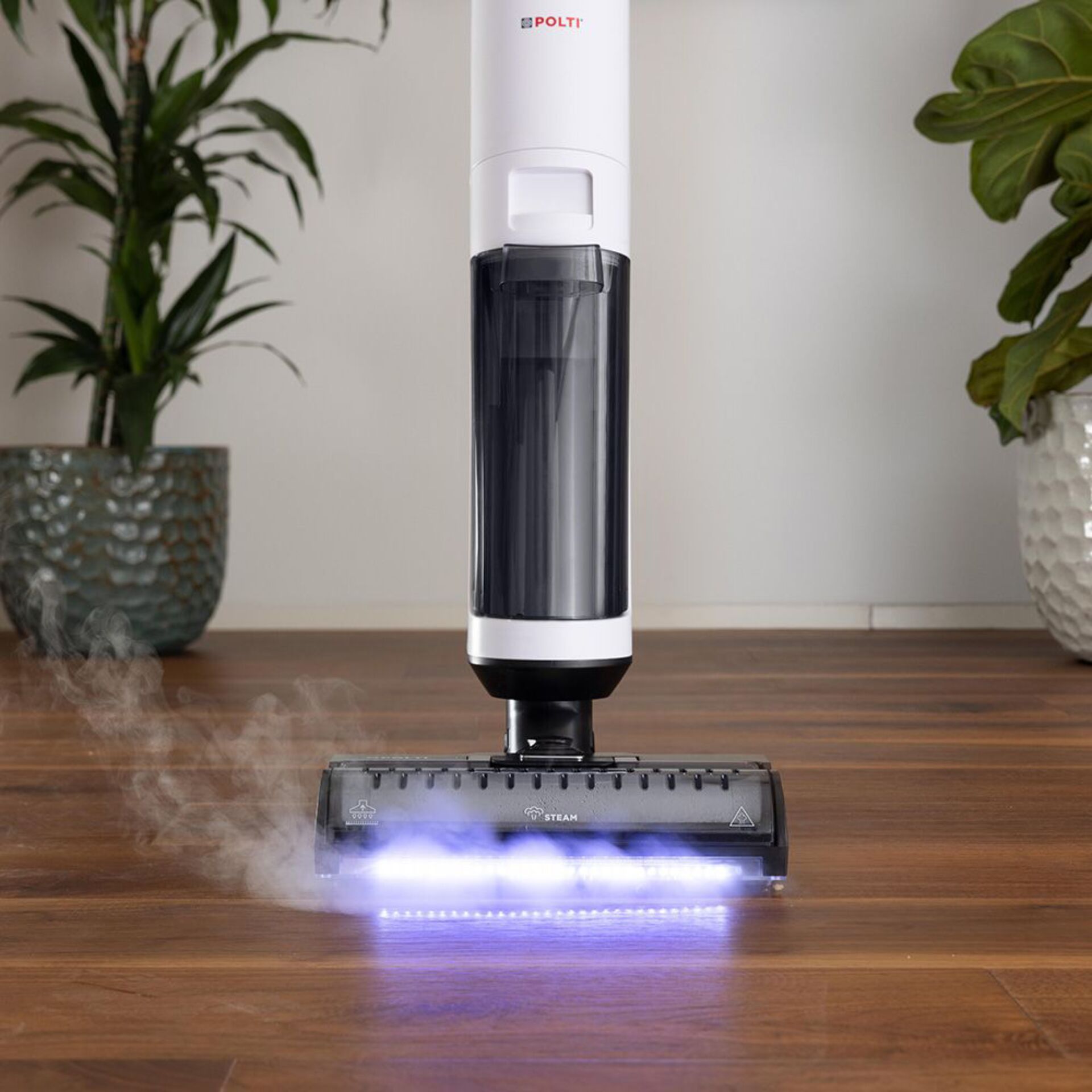 Staubsauger, Akku-Staubsauger, Bodendüse, LED-Licht, White black