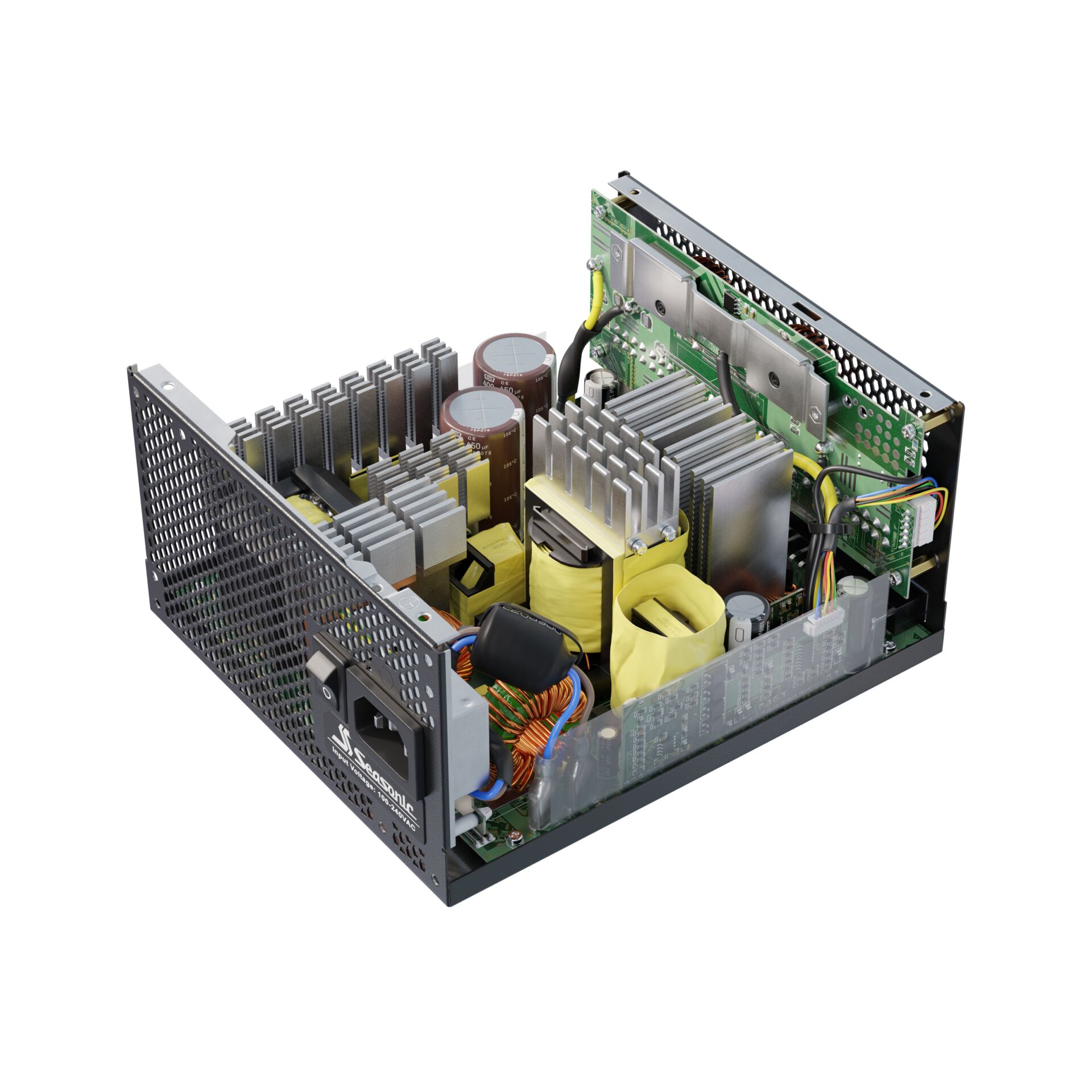 Netzteil, Server-Netzteil, Elektronik, Kühlkörper, Kondensator