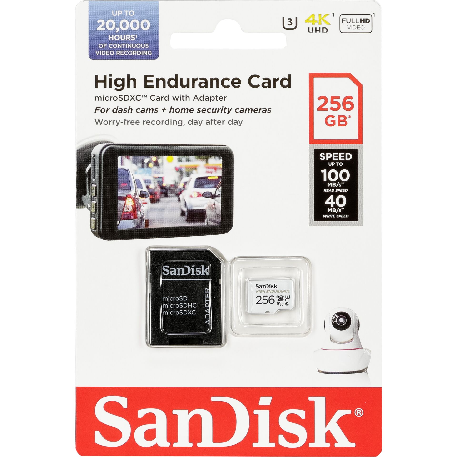 SanDisk High Endurance     256GB  microSDXC     SDSQQNR-256G-GN6IA