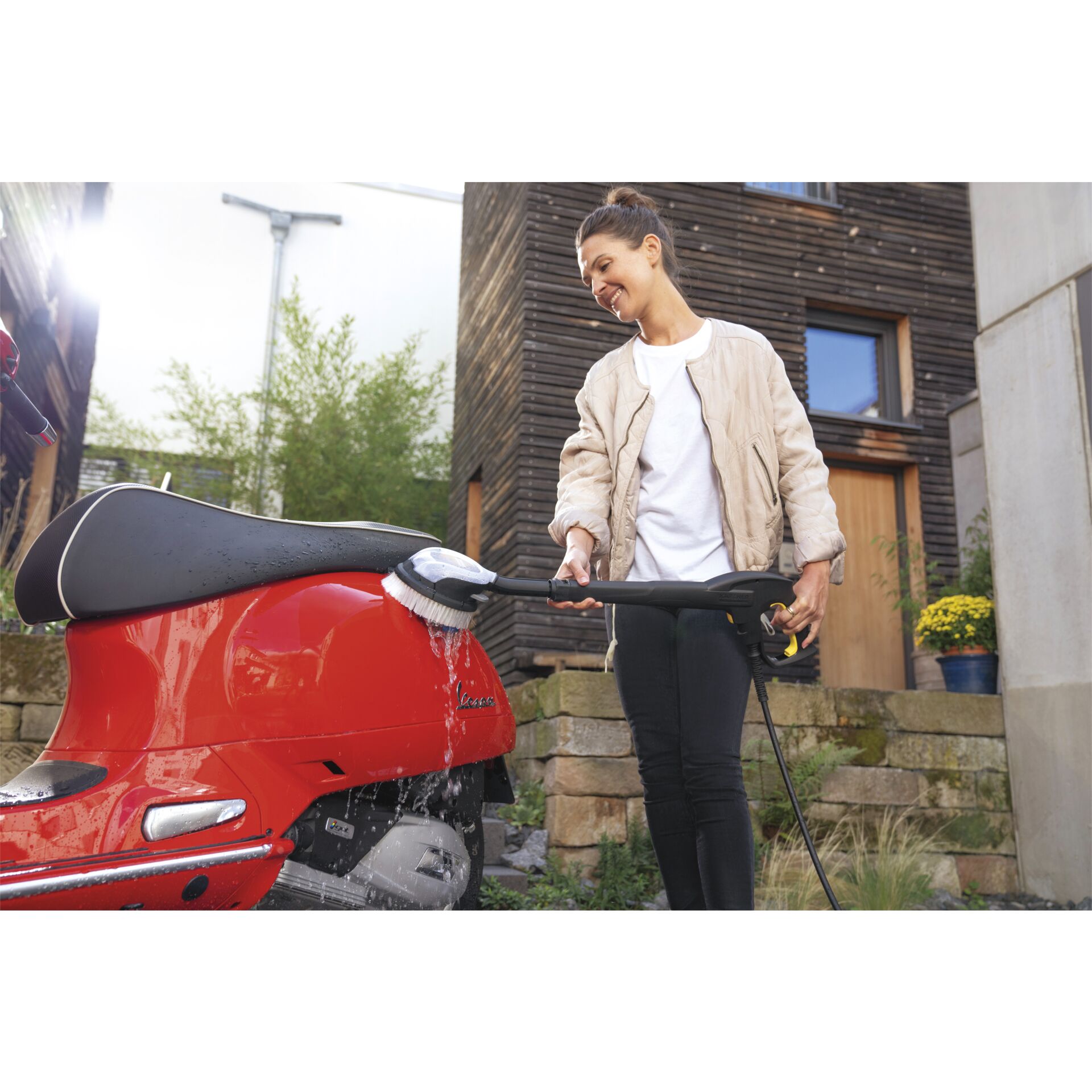 Roller, Fahrzeug, Person, Portrait, Gras