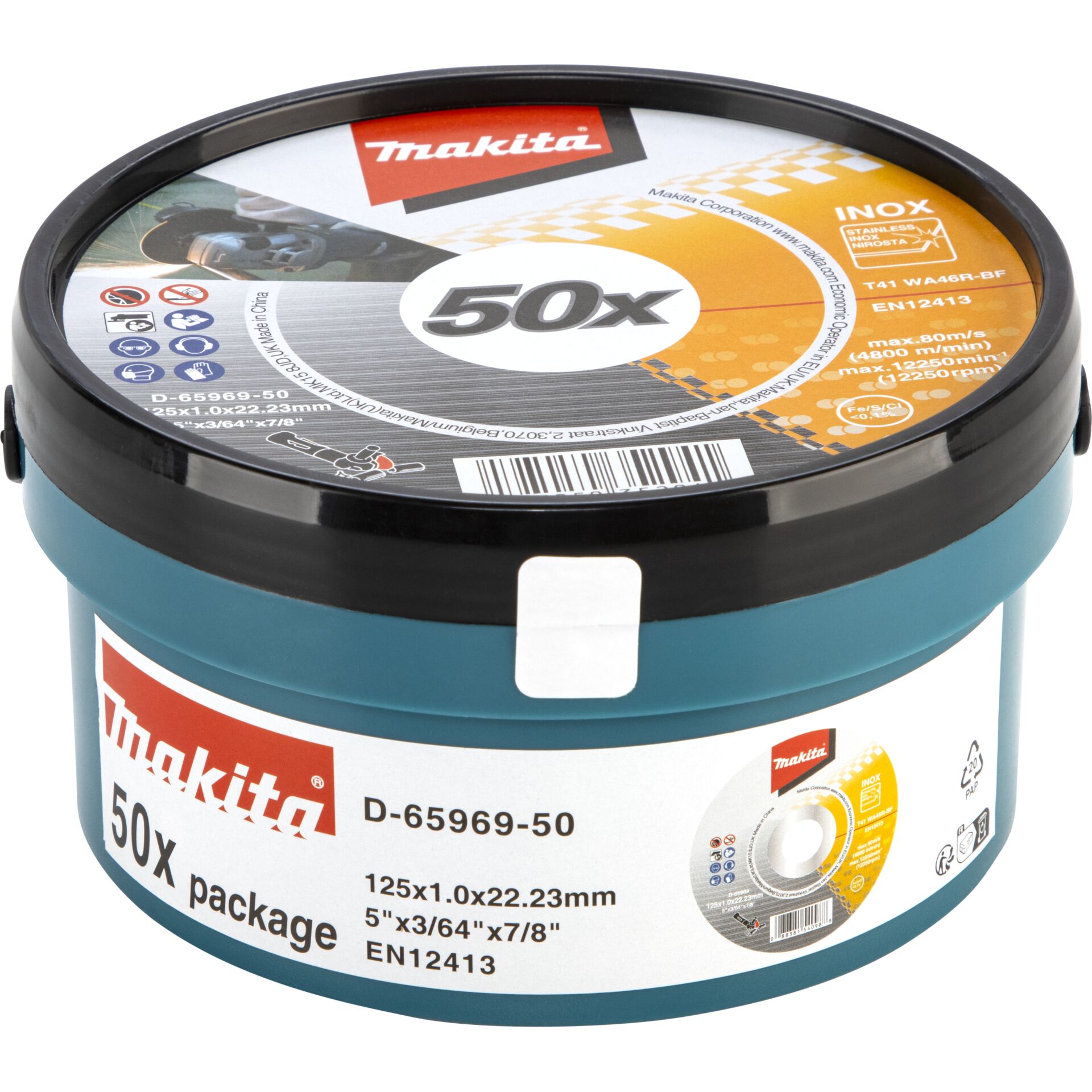 Klebeband-Schleiferscheibe, 50x, D-65969-50, Makita, Stahlblech?