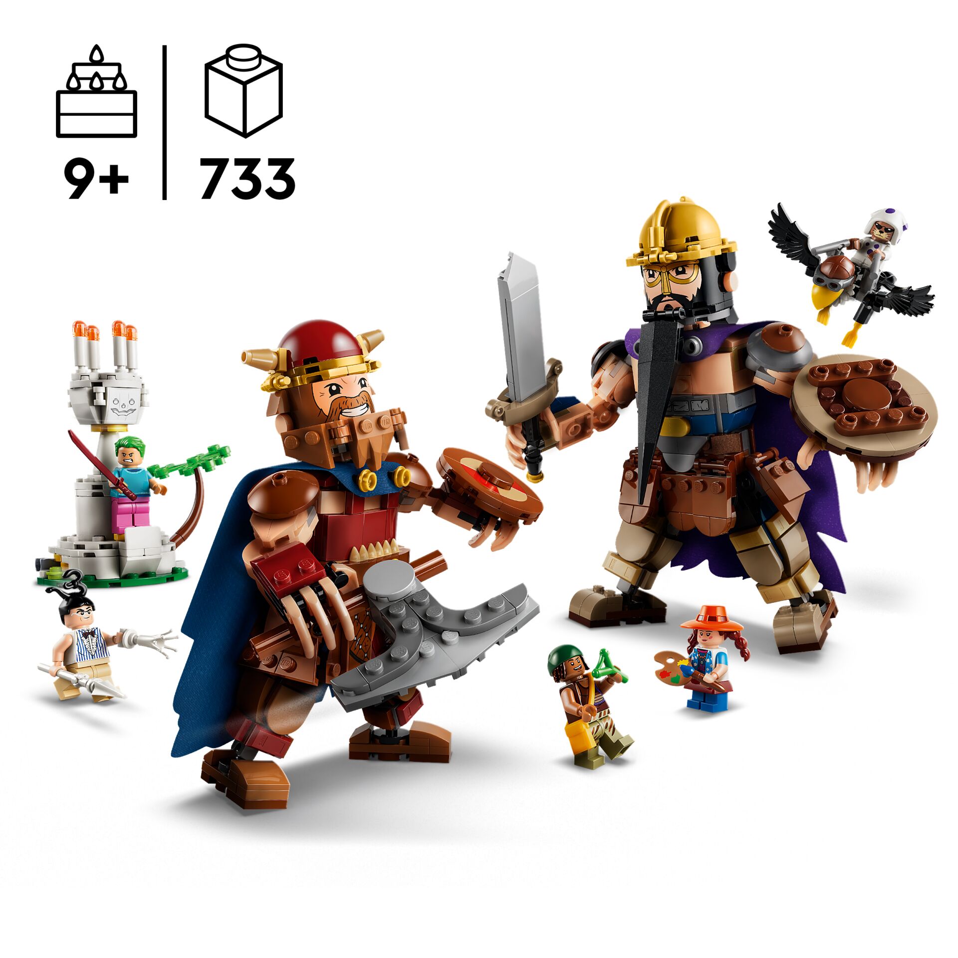 LEGO, Minifiguren, Berserker, Krieger, Schwerter