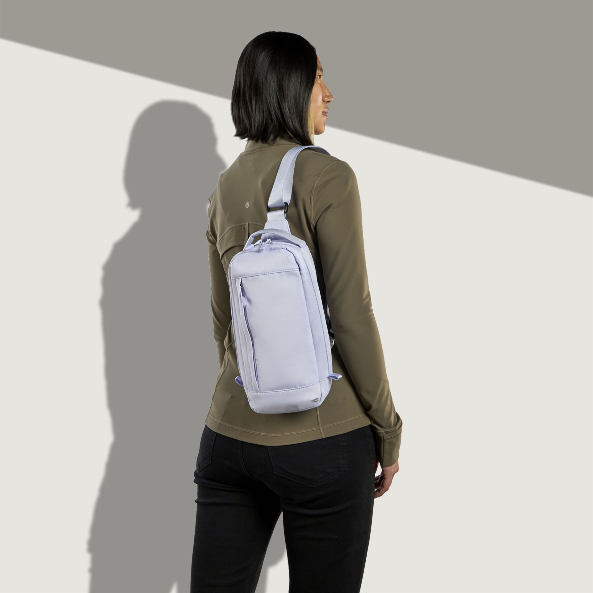 Rucksack, Schultertasche, helles lila, Reißverschlussfächer, Tragetasche