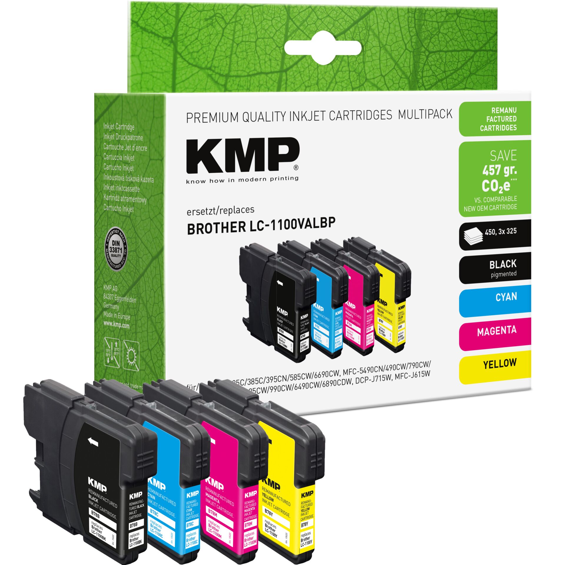 Adapter, Elektronik, QR Code, Tintenpatronen, Druckerpatronen, CMYK, Mehrfachpack, Kompatible Patrone