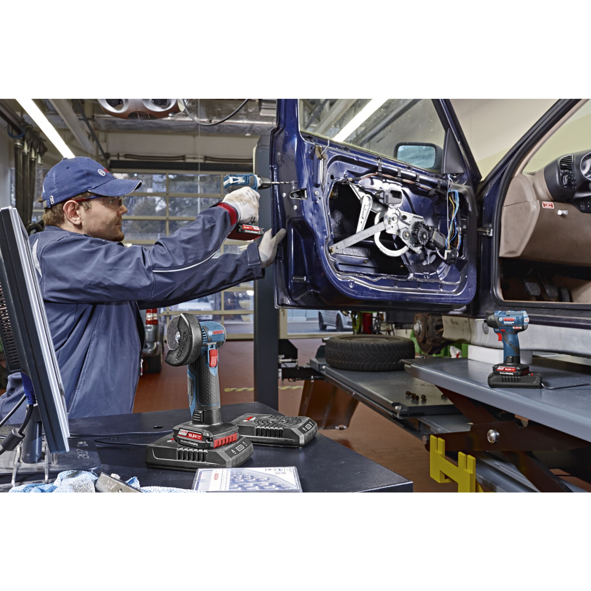 Fabrik, Herstellung, Handschuh, Mann, Person