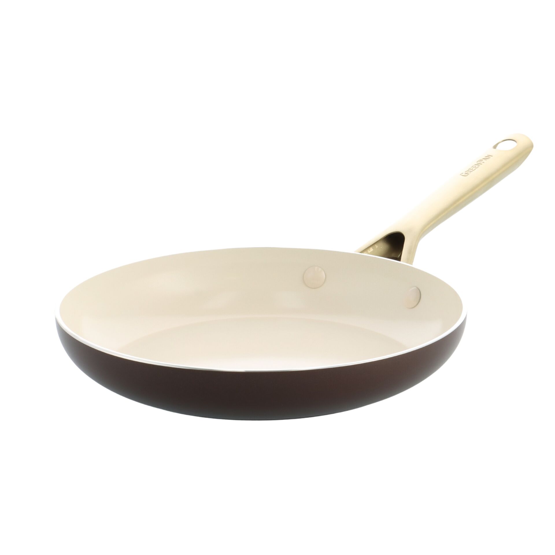 Bratpfanne, antihaftbeschichtung, Pfanne, Eigenschaft-Griff, Creme Innenraum