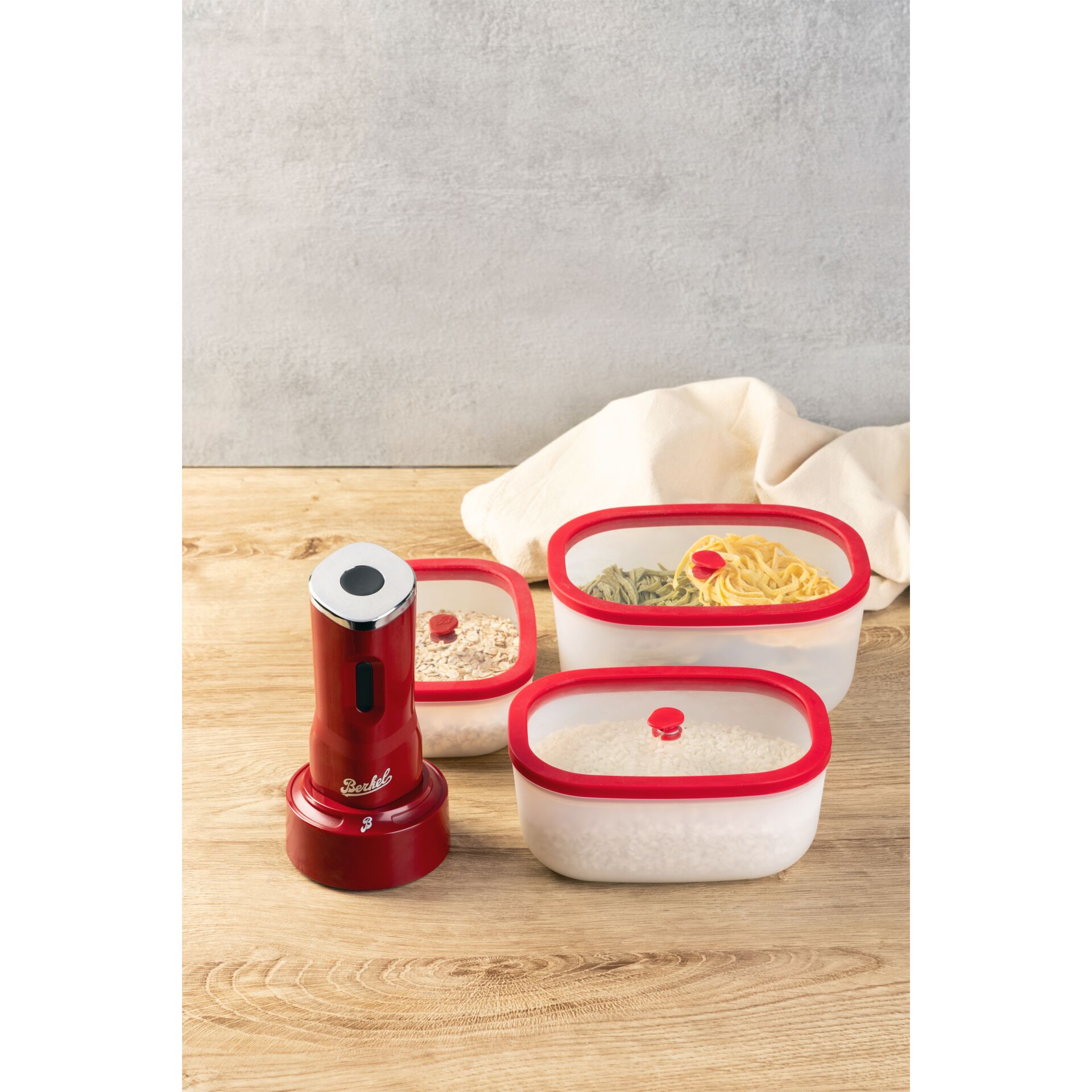 Pürierstab, Kleiner Küchenmixer, Aufbewahrungsbehälter, Küchenbehälter, Rot