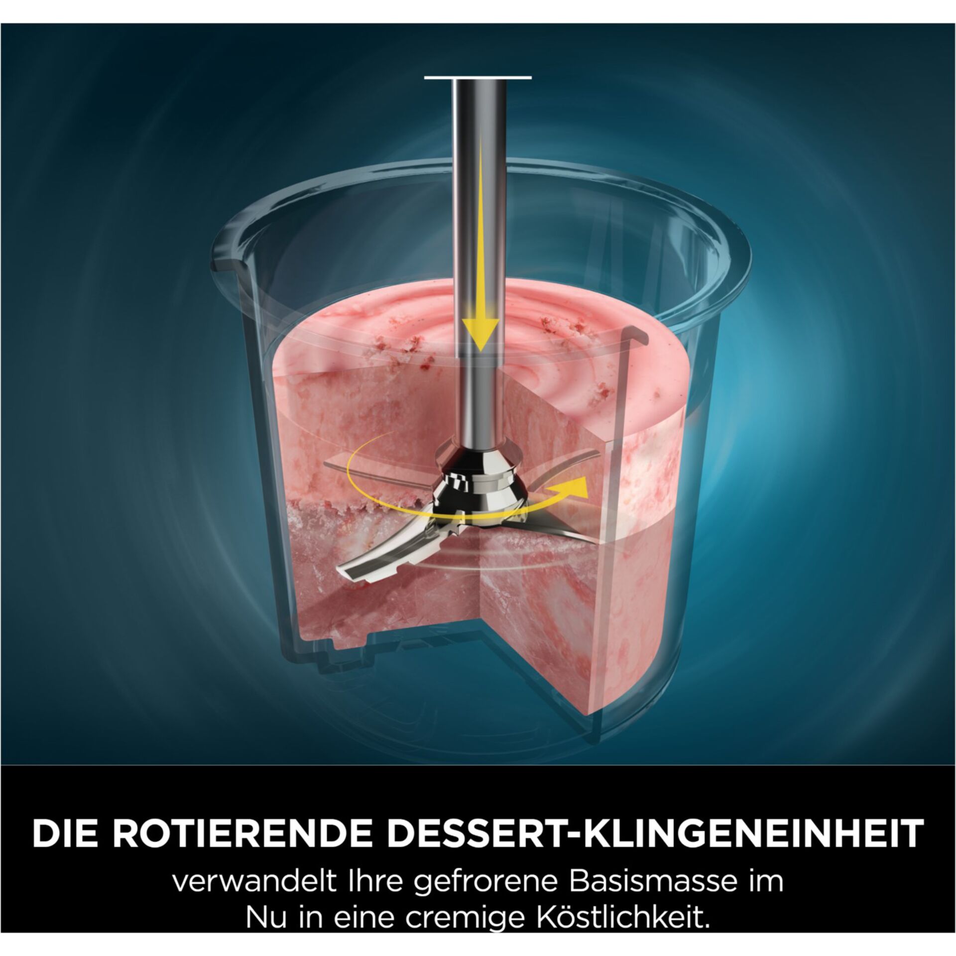 Küchenmaschine, Rührwerk, Creme, Dessert-Klingeneinheit, Futterrohr