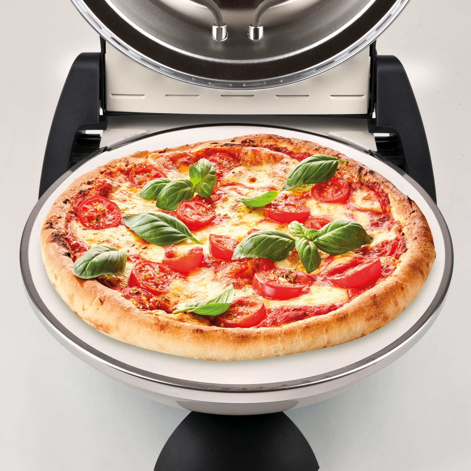 Pizza, Tomate, Basilikum, Käse, Backofen