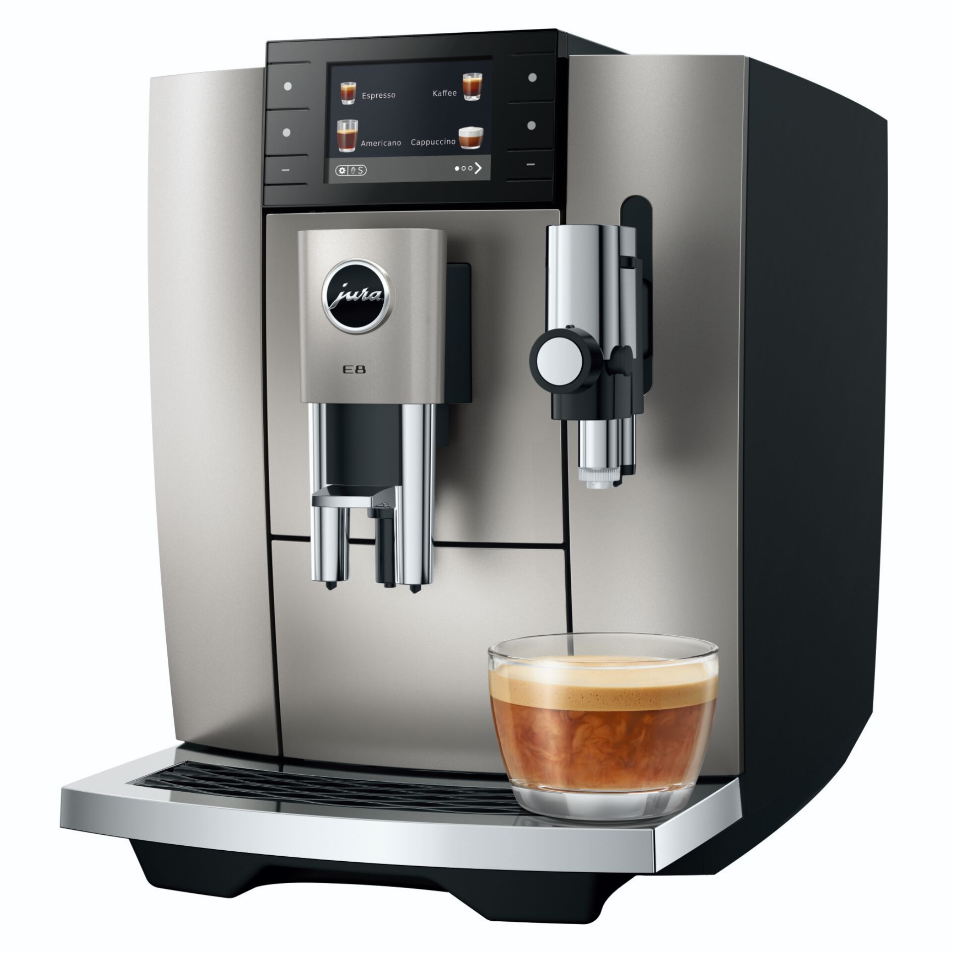 Kaffeemaschine, Espressomaschine, E8, Milchschaum, Kaffeebecher
