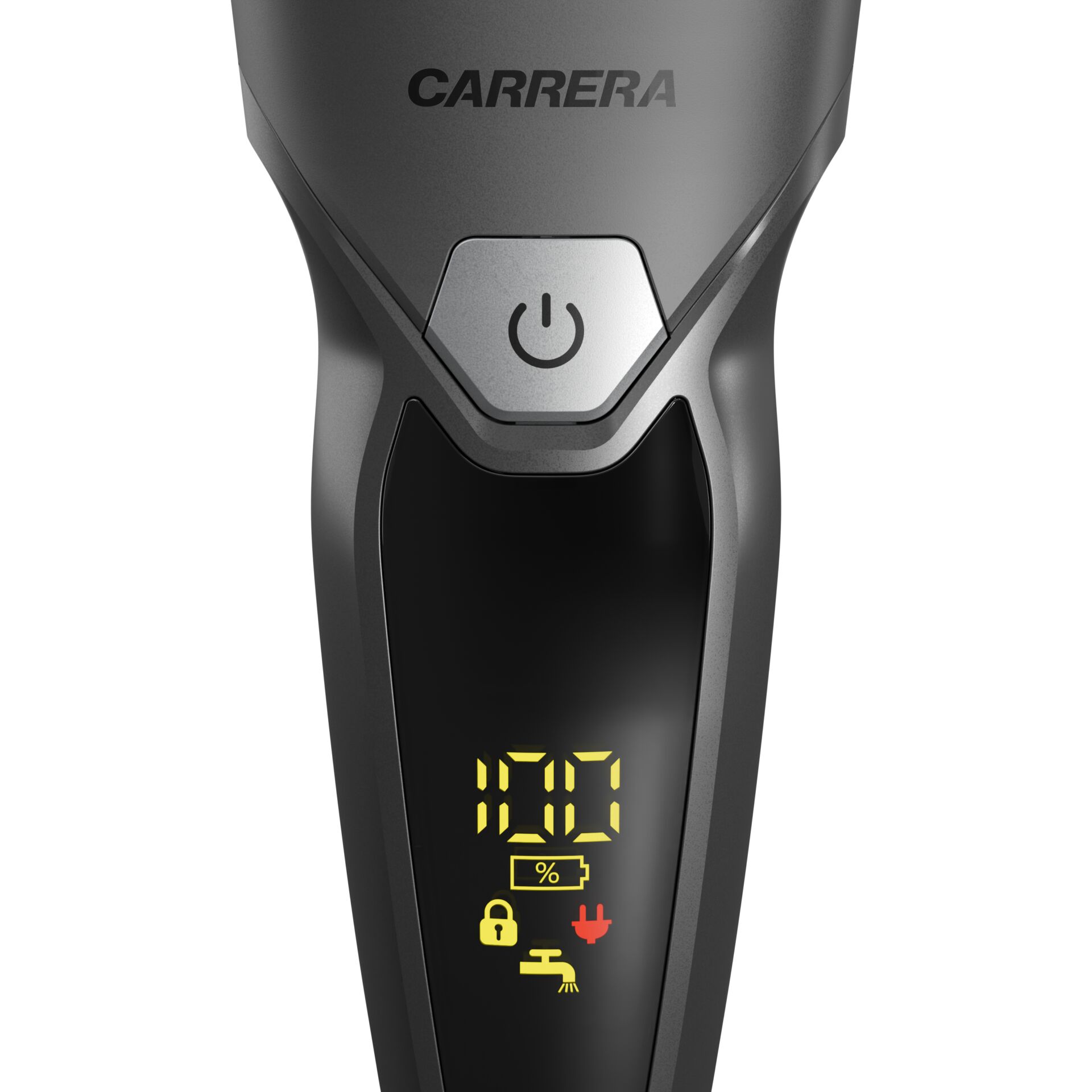 Elektrorasierer, Trimmer, LCD-Display, Schwarz, Power Button