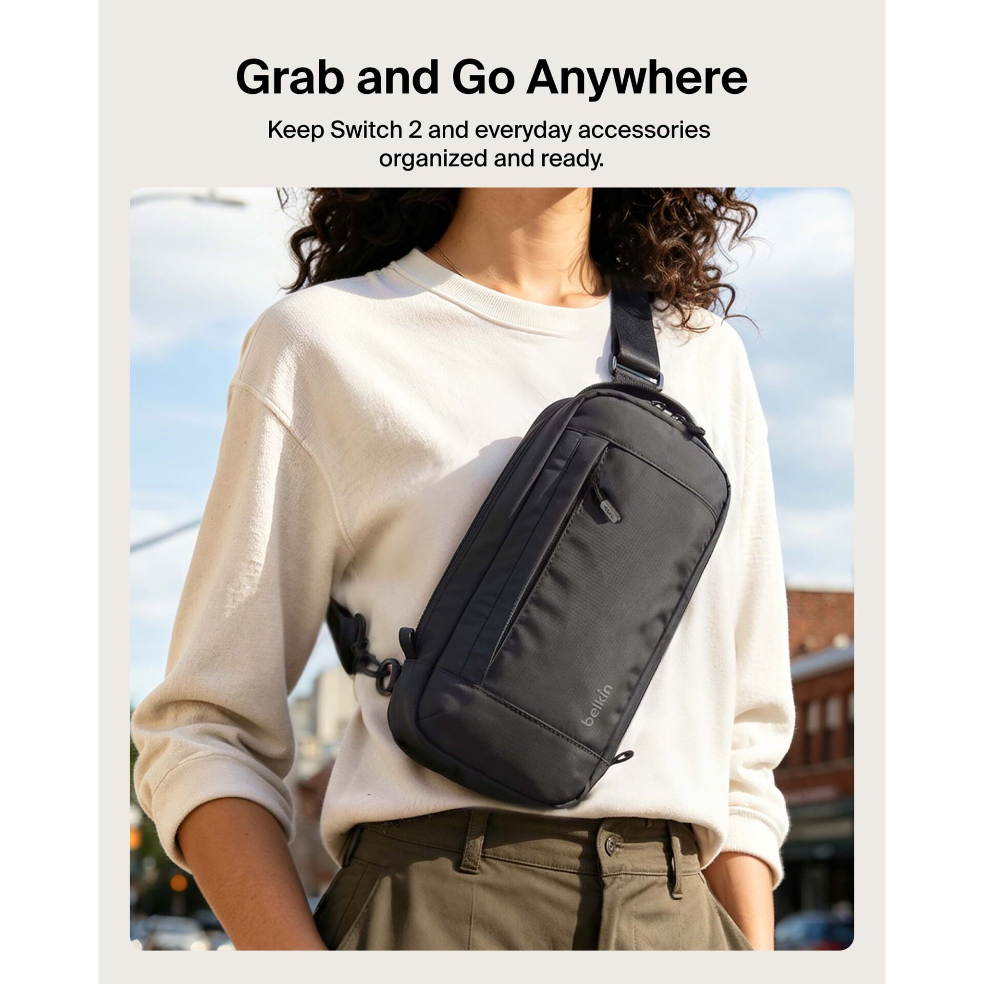 Umhängetasche, Schultertasche, Hochformat-Tasche, Gürteltasche, Nylon