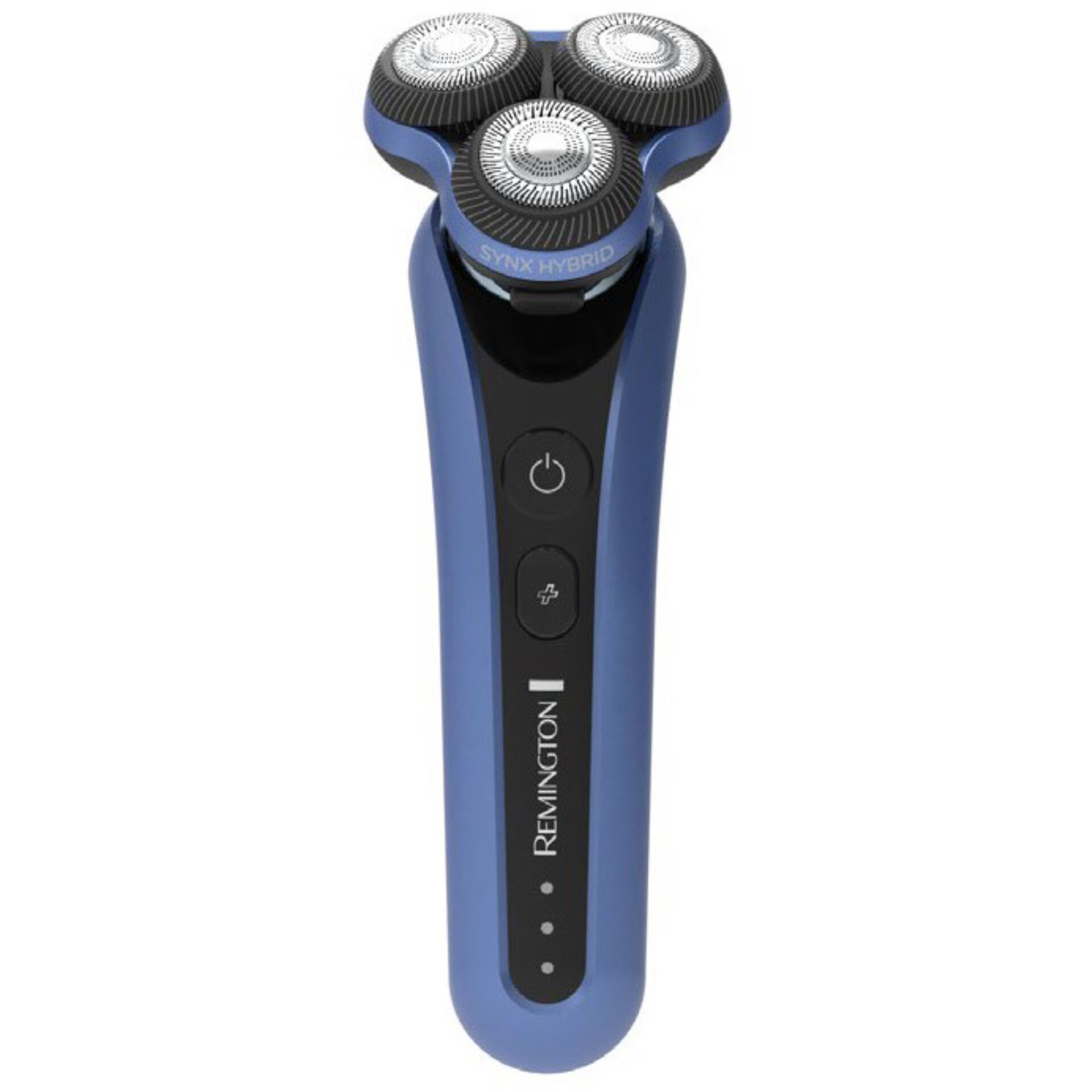Trockenrasierer, Elektrischer Rasierer, Dreiklingen-System, Blau, Rasiergriff, Rasierapparat, Rasierkopf, 5-Klingen, Blaue Griffe, Power-Taste, Rasierer, Elektrischer Rasierer, Dreifachklingen, Blaue Farbe, Griffprofil