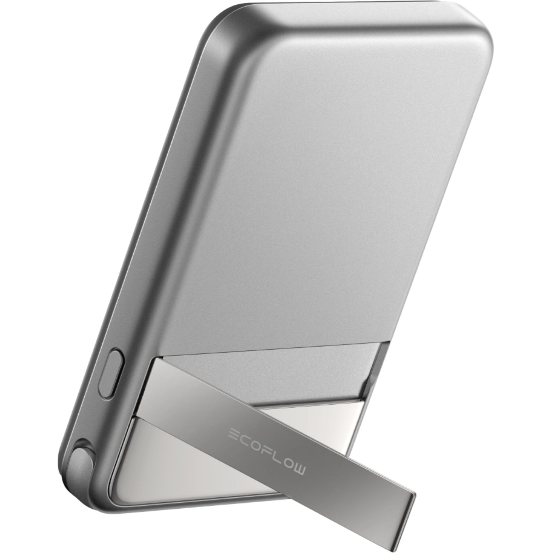 hülle für telefon, metall, magnetischer ständer, silbern, rückseite