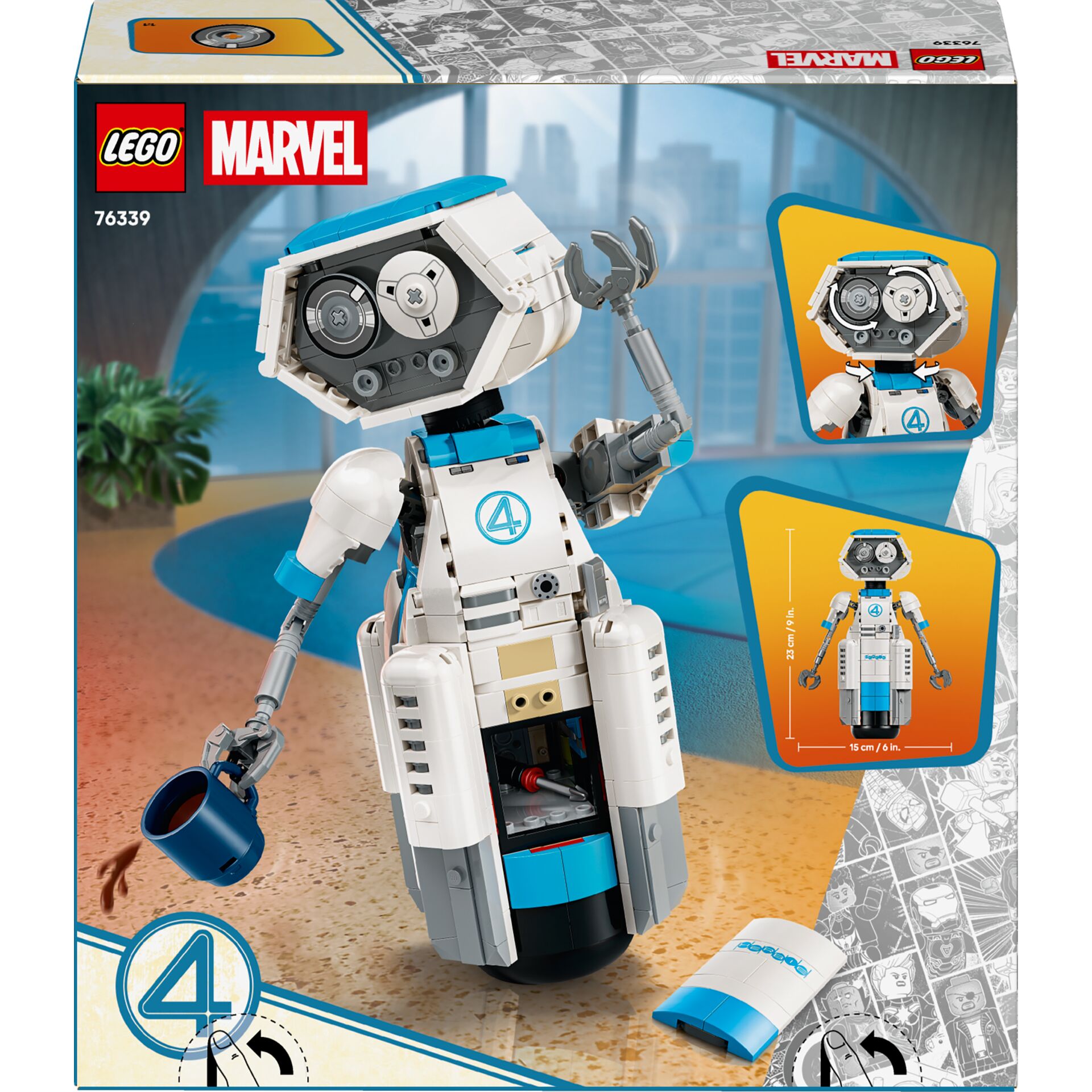Lego, Marvel, Roboter, Weiß Blau, Zubehör