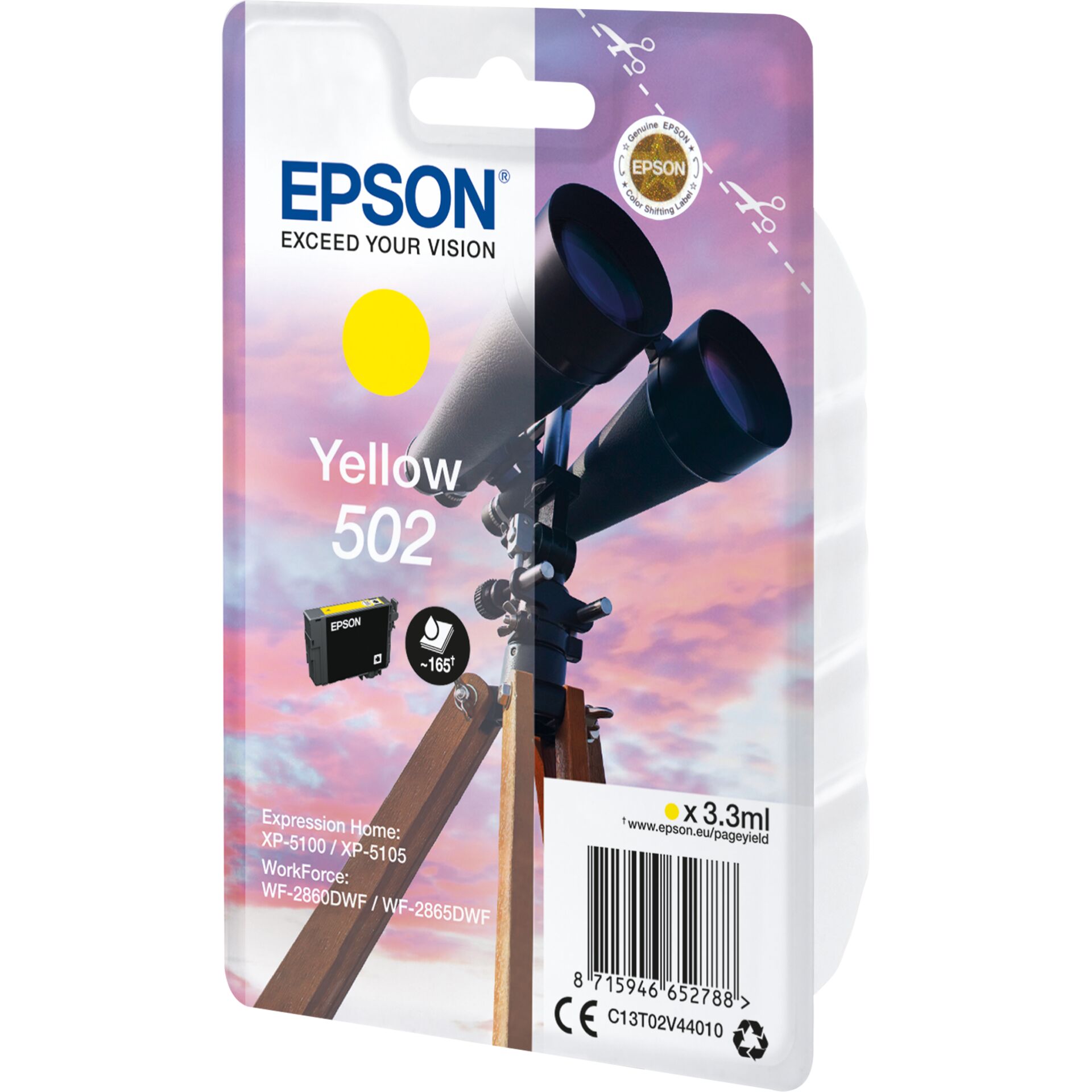 Epson Tintenpatrone yellow  502                       T 02V4