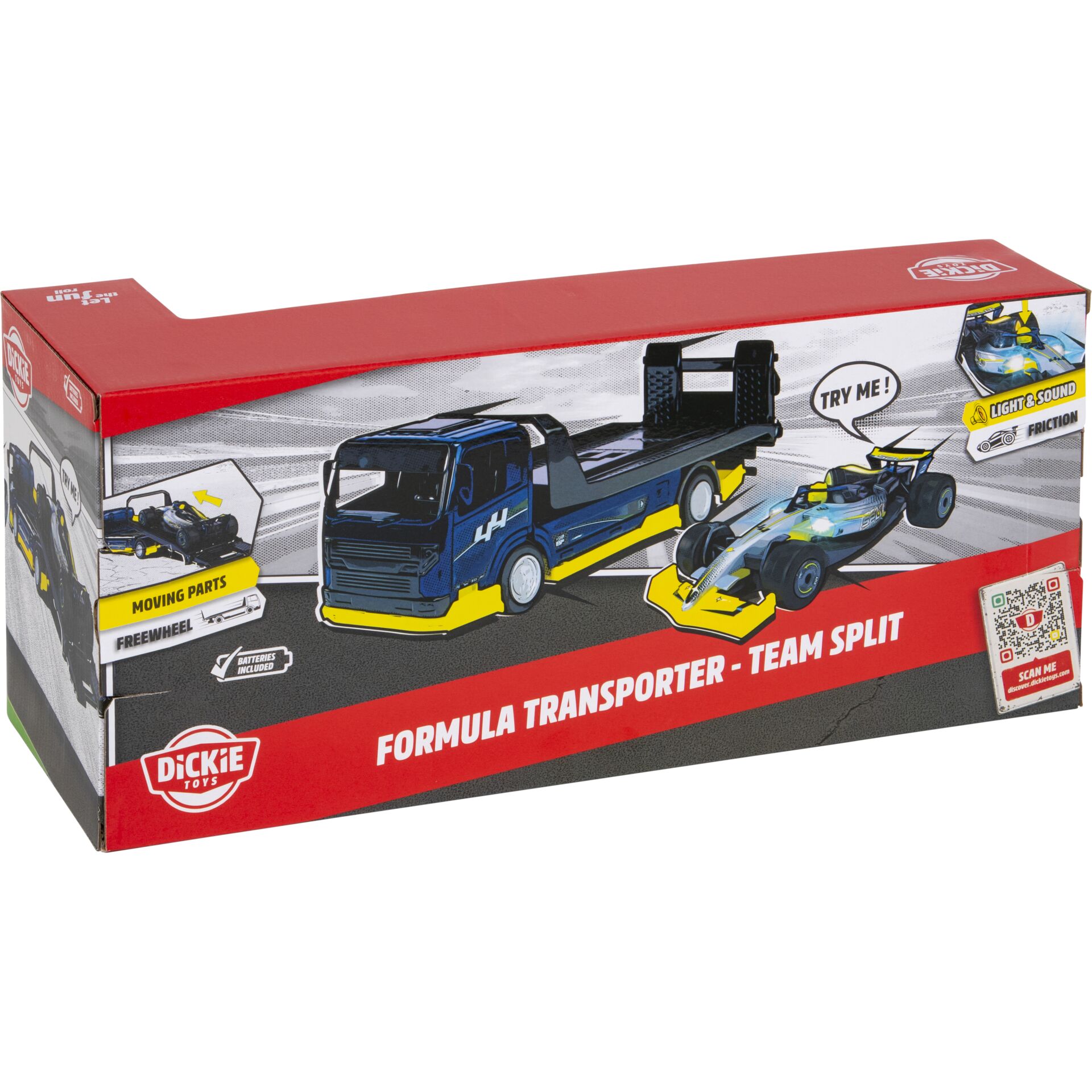 Formel Transporter, Team Split, Fahrzeug-LKW, RC-Spielzeug, Rennauto-Set
