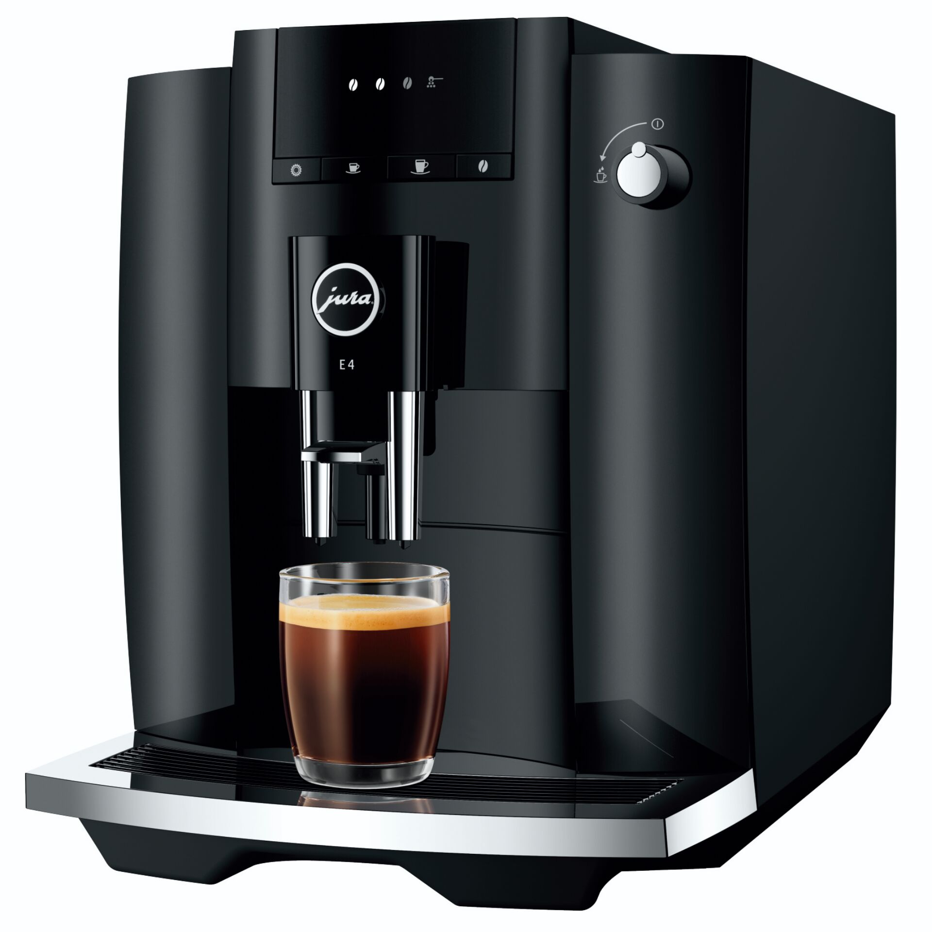 Kaffeemaschine, Espressomaschine, Edelstahl, Schwarz, Espresso