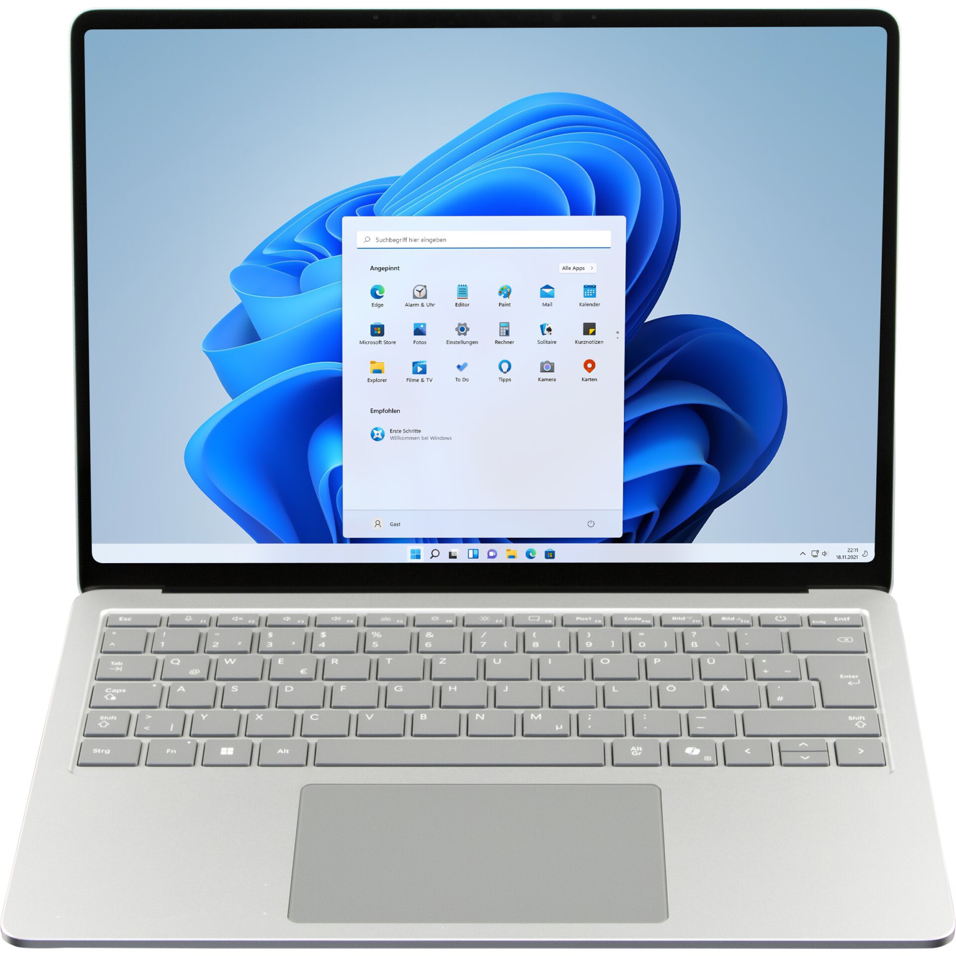 laptop, notebook, silber, Ultrabook, Tastatur